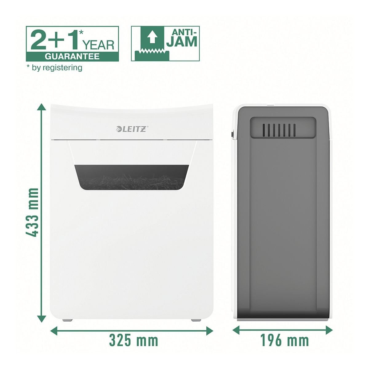 LEITZ Aktenvernichter IQ 4M Protect Premium, Mikroschnitt 2x15 mm, bis 4 Blatt, 14 Liter