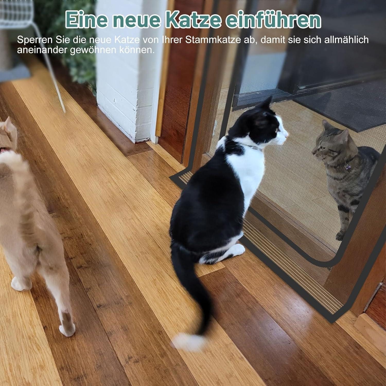 LuxusKollektion Katzenklappe Katzengittertür Maschendraht passend für Türgröße: 100cm x 220cm