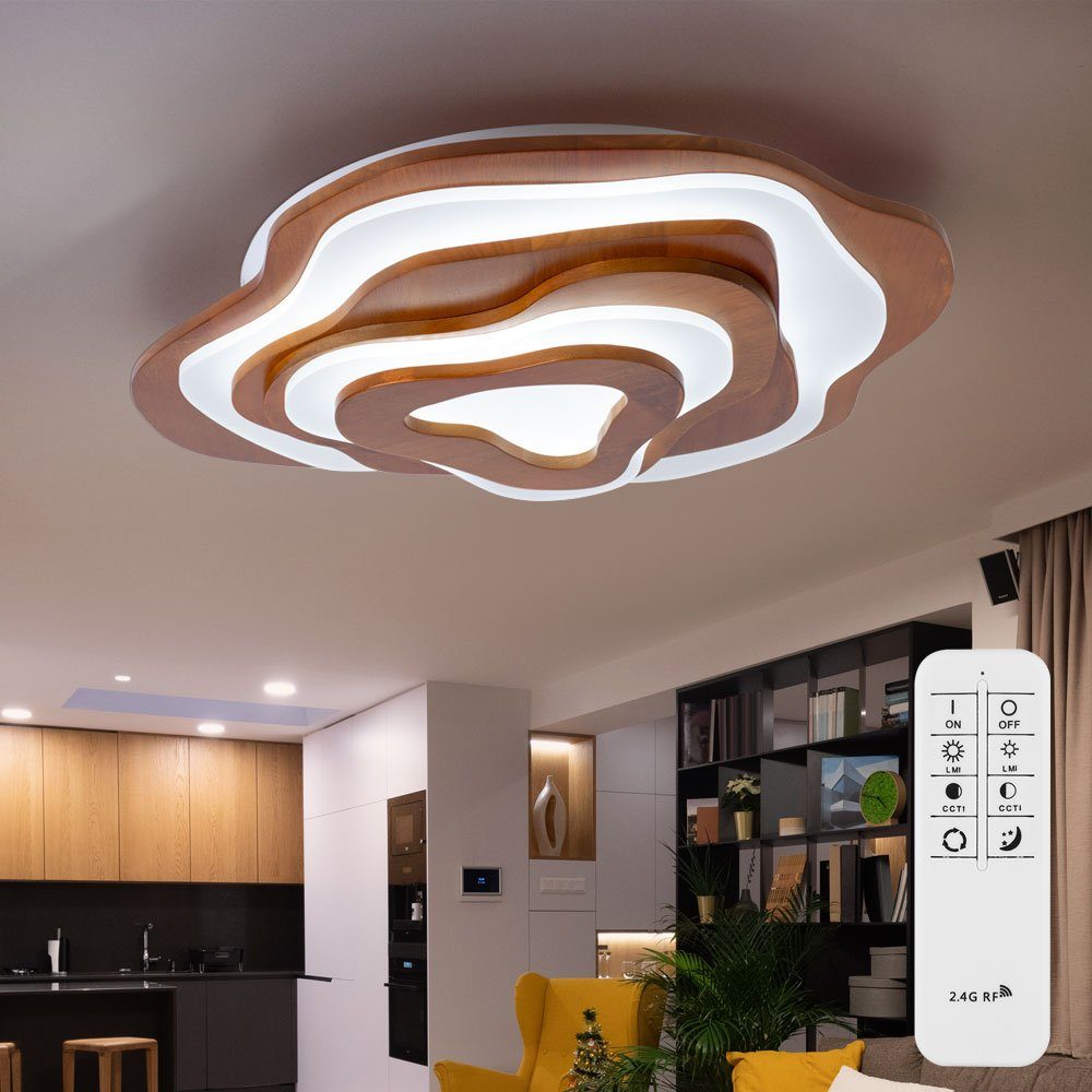 CCT etc-shop Tageslichtweiß, Schlafzimmerleuchte Neutralweiß, fest Fernbedienung Deckenlampe LED Warmweiß, verbaut, Deckenleuchte, Kaltweiß, LED-Leuchtmittel