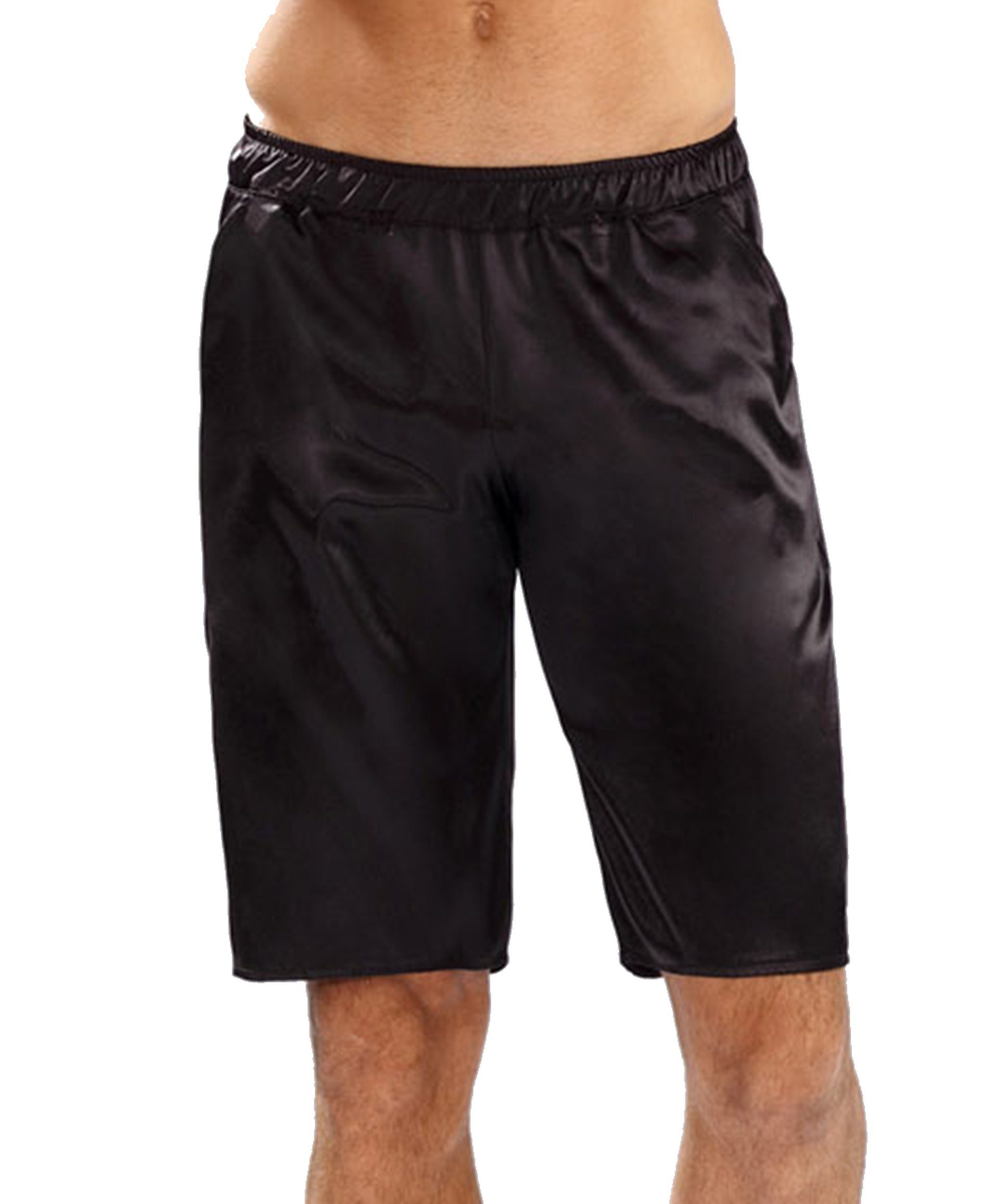 DKaren Schlafshorts Herren Satin Schlafhose Kurz Schlafanzughose Shorts -Zeus- (1-tlg) mit elastischem Bund