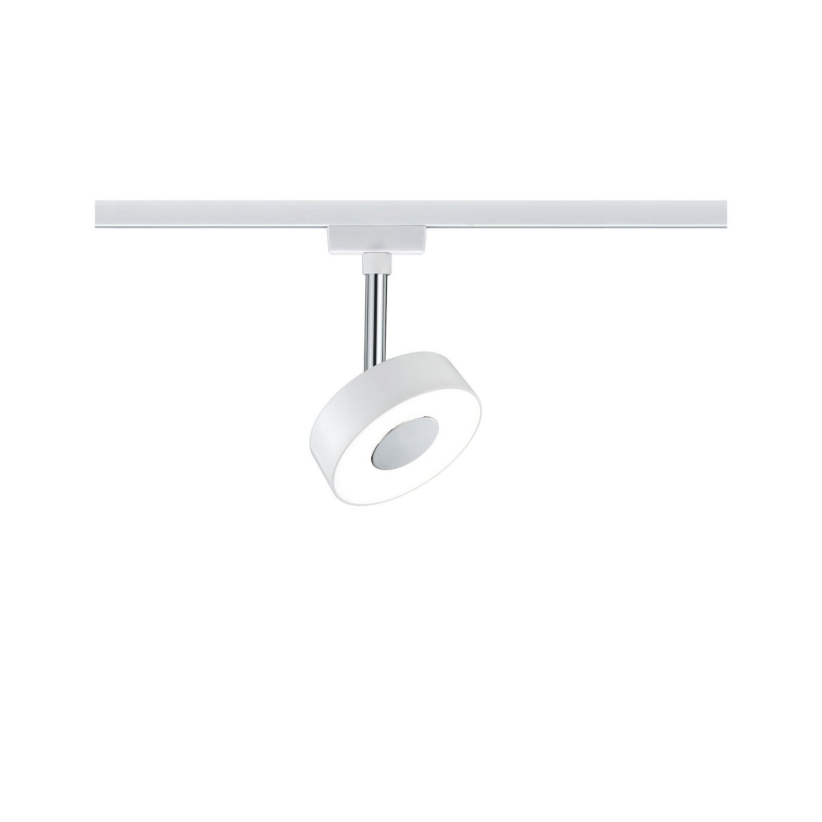 Schienensystem-Leuchten URail Schienenspot Circle Einzelspot 222lm 5,3W 2700K 230V Chrom matt