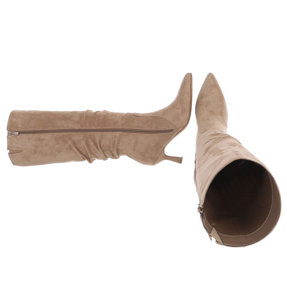 Ital-Design Elegante Overknee-Stiefel mit Stiletto Absatz für Damen Stiefel günstig online kaufen