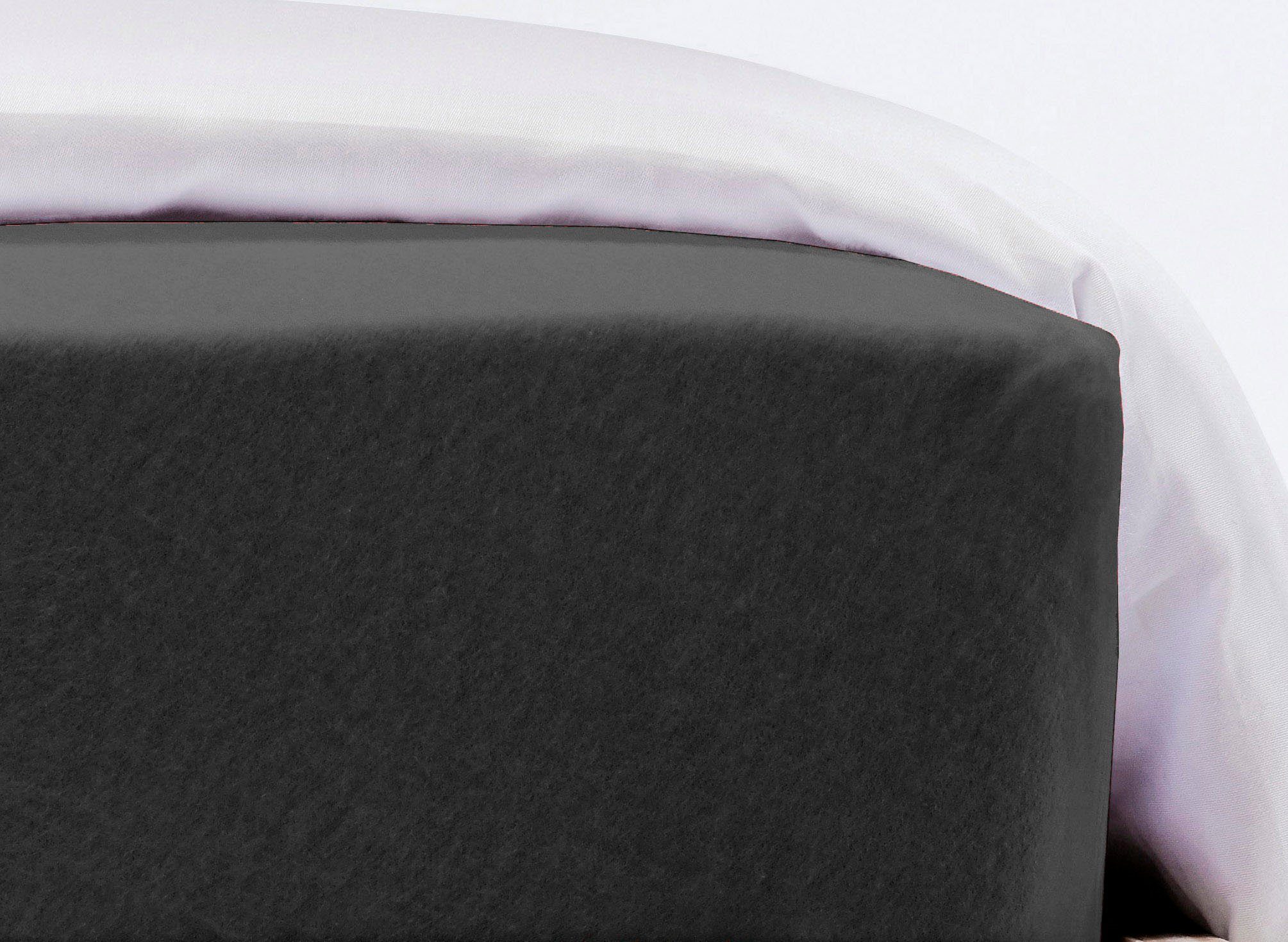 fleuresse Spannbettlaken Flauschjersey, Jersey, Gummizug: rundum, (1 Stück) günstig online kaufen