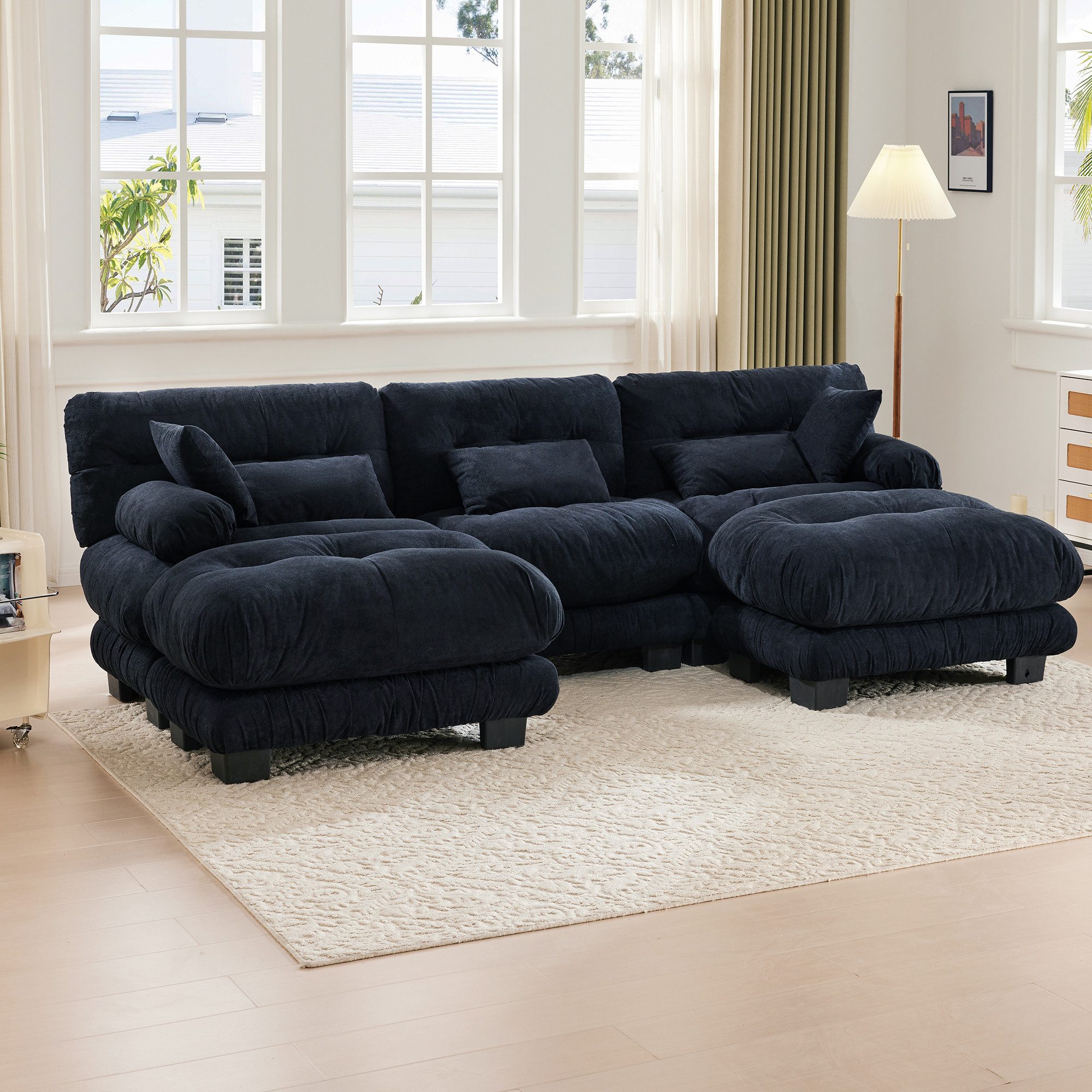 STILVORA Schlafsofa mit bettfunktion,schlafsofa wohnzimmer,sofa 5-Sitzer günstig online kaufen