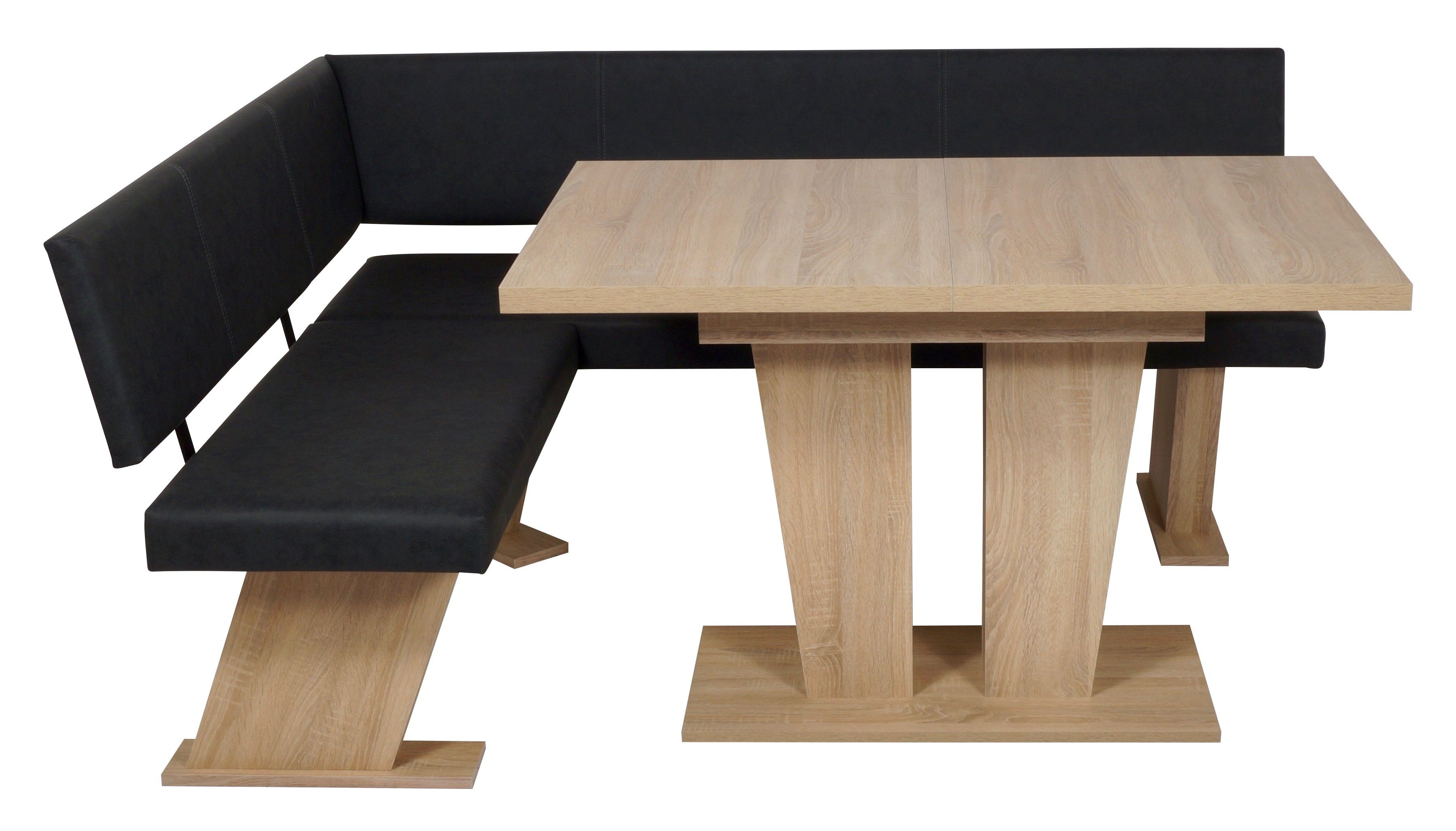 Stolebaenk Eckbankgruppe Verona Artisan Rechts VEVETI, (Eckbankgruppe, 1 x Eckbank, 1 x Tisch, 2 x Stuhl)