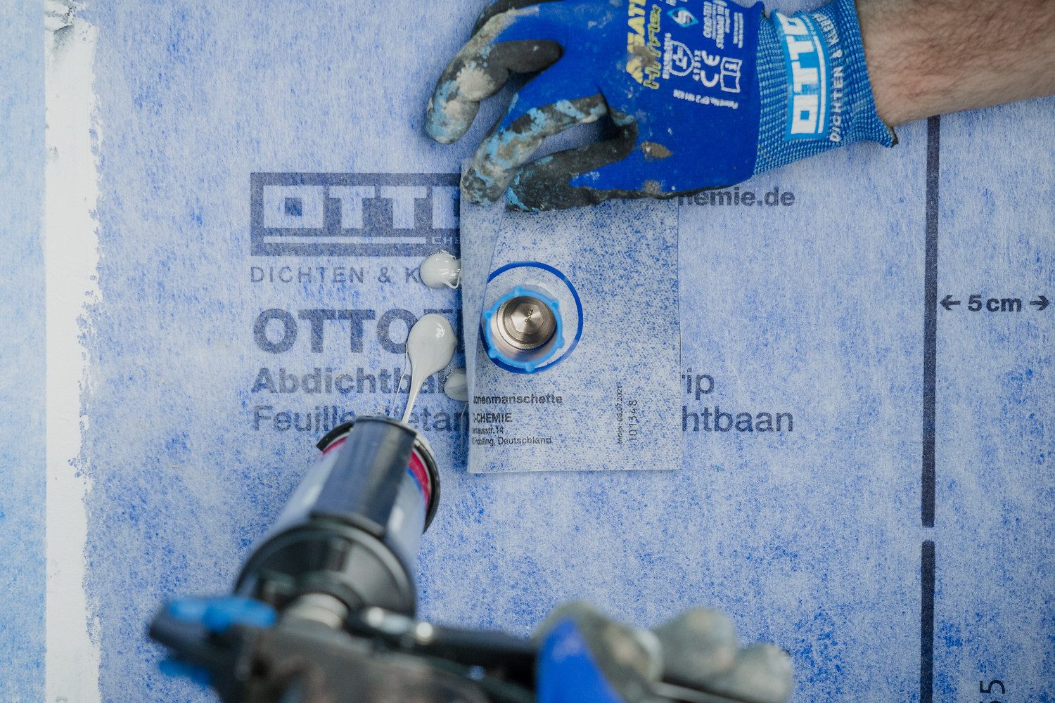 OTTO-Chemie Wannenabdichtband Ottoflex Dehnzonenmanschette für Rohrdurchführungen, extrem elastisch