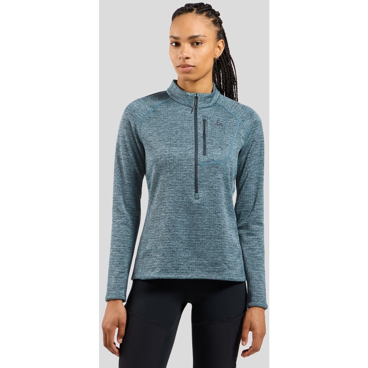 Odlo Fleecejacke The Tencia Half-zip Mid Layer Hält warm und trocken bei Outdoor-Abenteuern dank hervorragendem