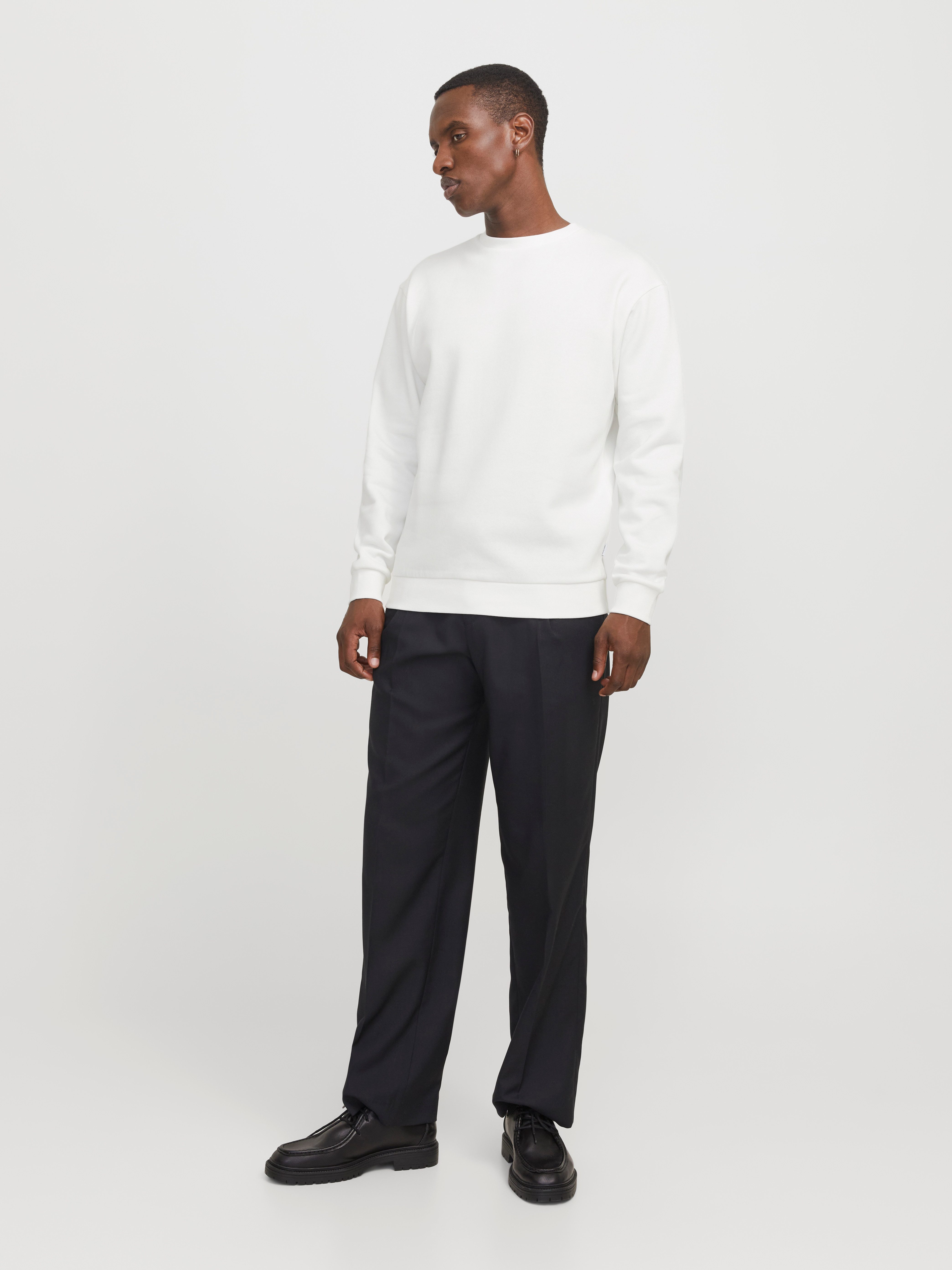 Jack & Jones Sweatshirt JJEBRADLEY mit Rippbündchen für Alltag und Freizeit Materialmix, relaxed fit – Bild 4 von 5