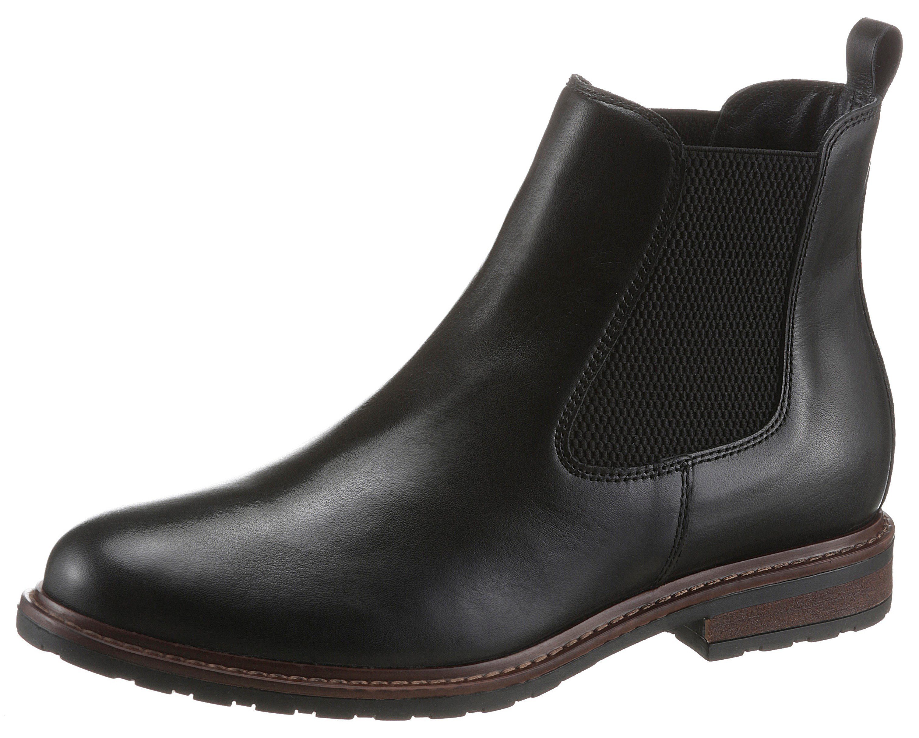 im klassischen Look schwarz Chelseaboots Tamaris