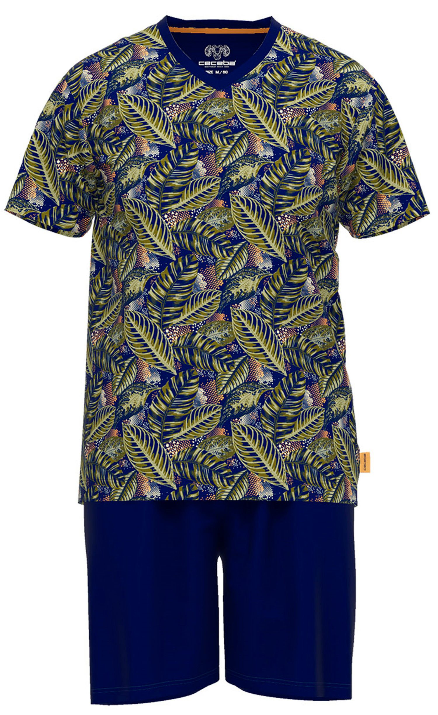 Pyjama Herren Schlafanzug kurz
