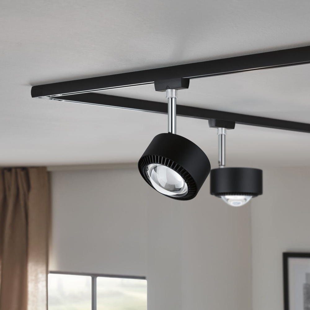 Paulmann Stromschienensystem URail LED Spot Aldan in Schwarz-matt und Schwarz 8W 800lm, Schienensystem