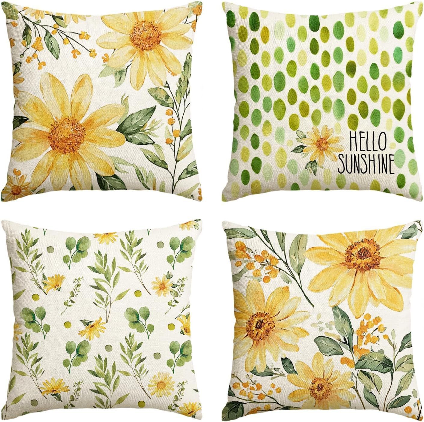 Agger Kissenbezug 4-teiliges Kissenbezug-Set im Landhausstil, Blumenmuster-Kissenbezug, (4 Stück), geeignet für Sofa, Schlafzimmer und andere Wohnraumdekoration