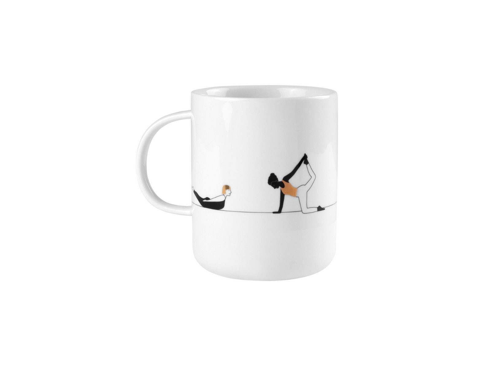 räder design stories Tasse Hobby Geschenktasse Yoga weiß 10cm, Porzellan