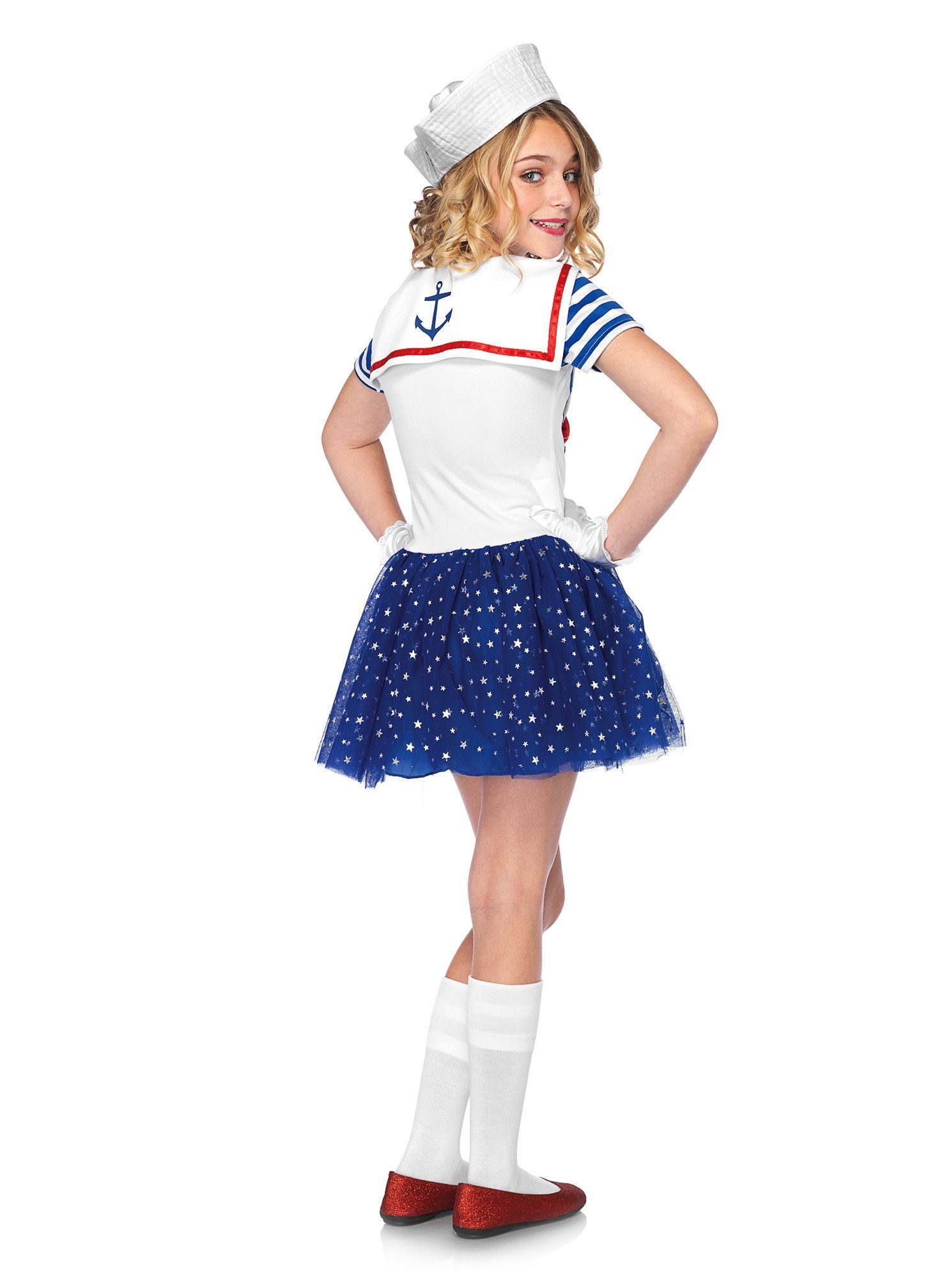 Leg Avenue Kostüm Matrosin, Süßes Matrosenkostüm im Marine-Look für Mädchen
