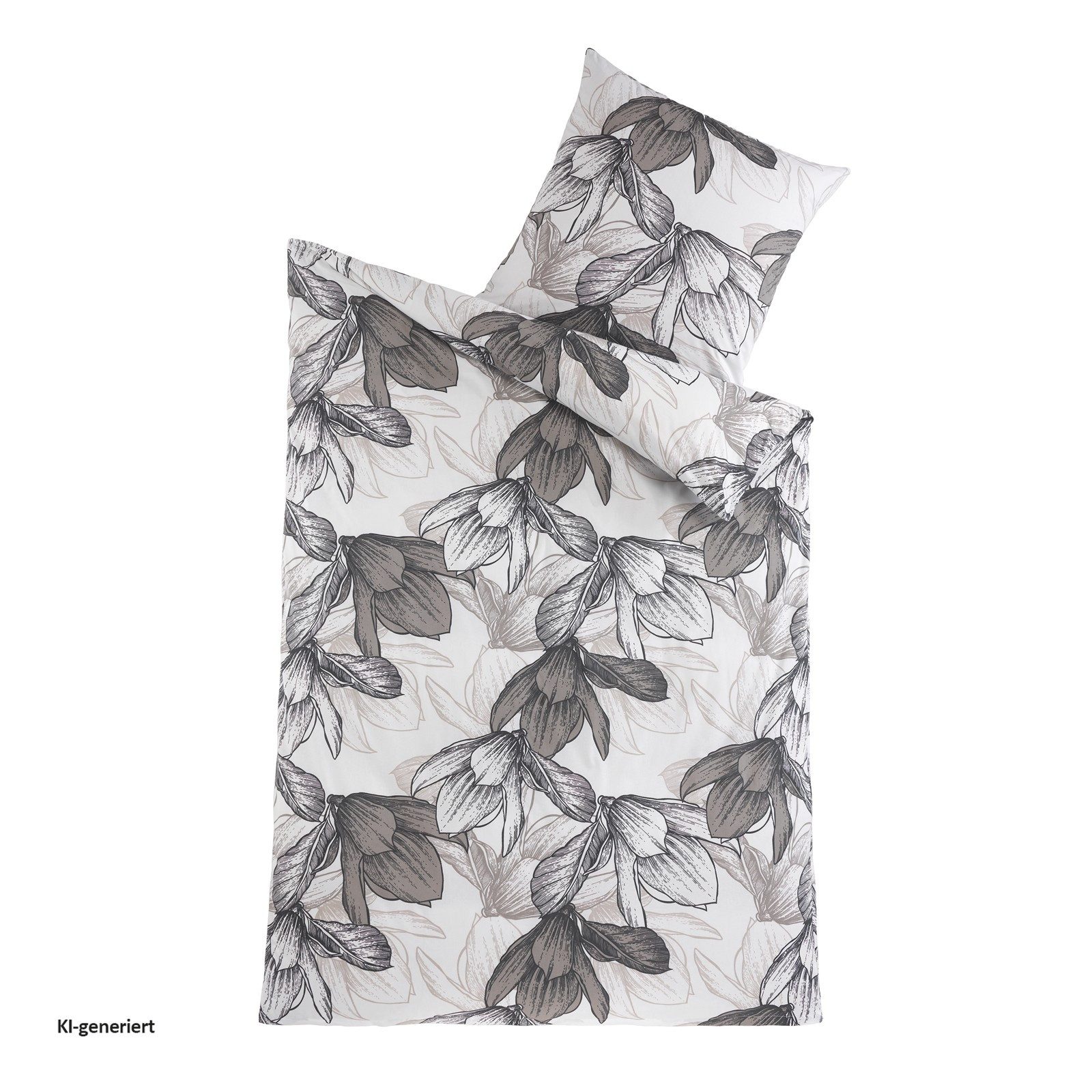 HTI-Living Bettwäsche Baumwoll-Bettwäsche 135 x 200 2 teilig, 100% Baumwolle, 1 teilig, glatt und hautfreundlich