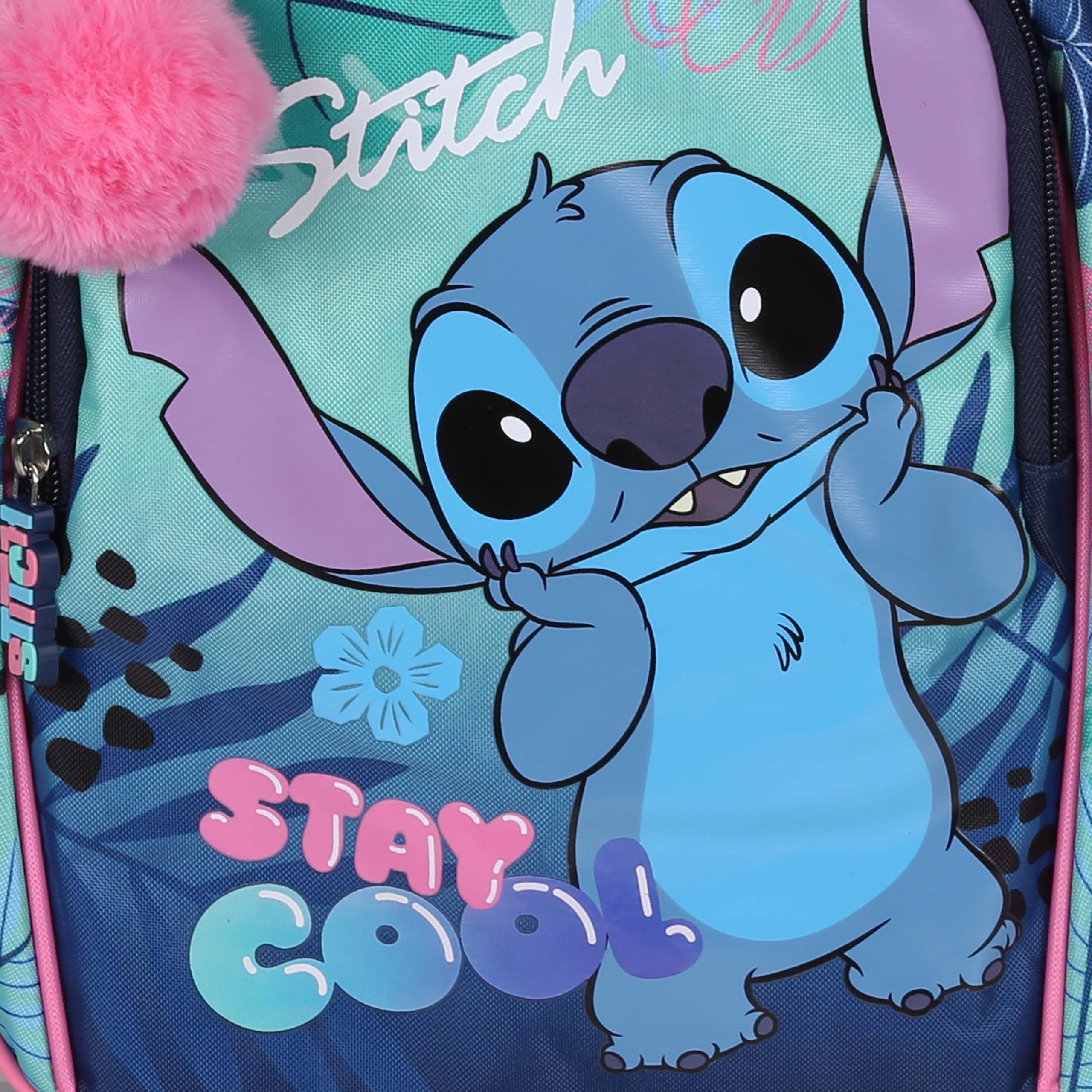 Disney Schulrucksack DISNEY Stitch Bunter Schulrucksack für Mädchen, verstärkt, Reflektoren