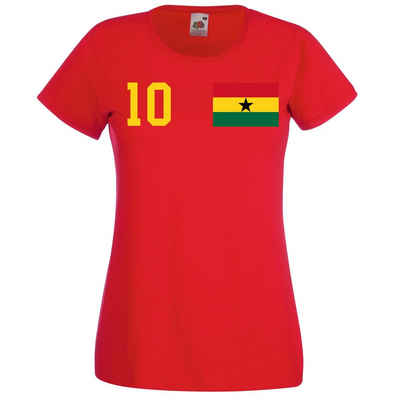 Youth Designz T-Shirt »Ghana Damen Shirt« mit trendigem Trikot Look