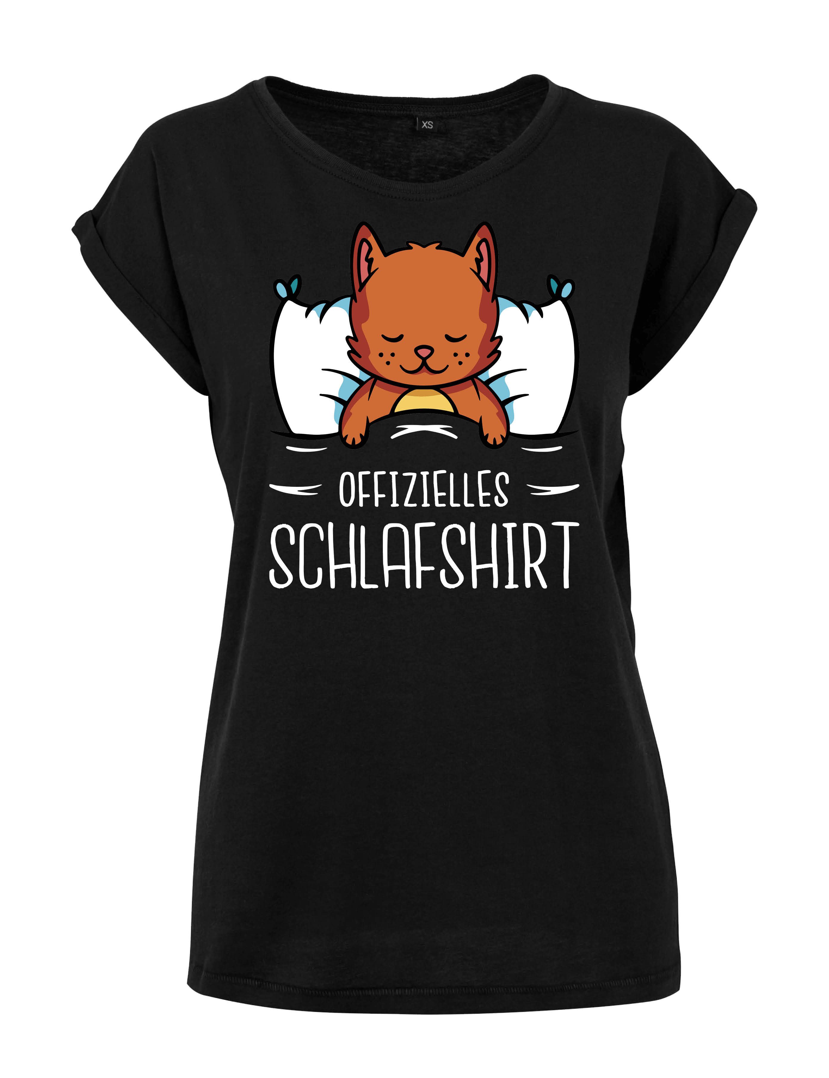 Youth Designz Print-Shirt "Katze Schlafshirt" Damen T-Shirt Statement Gesch günstig online kaufen