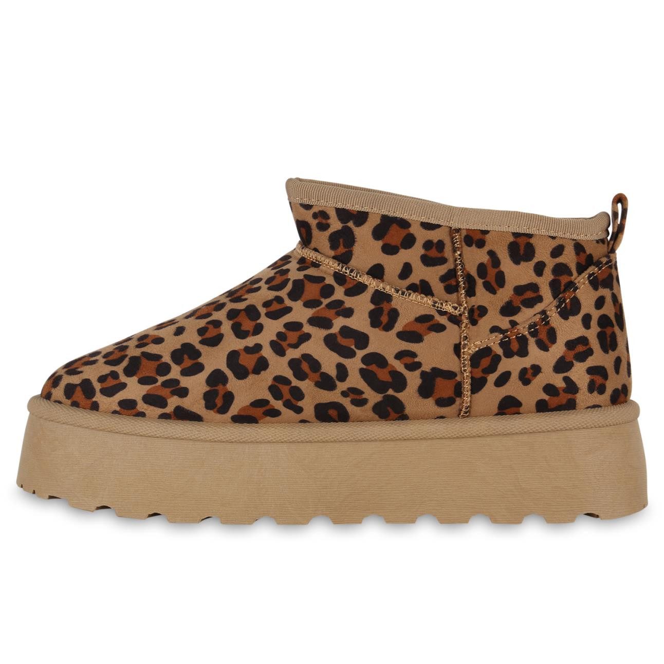 VAN HILL 840622 Plateaustiefelette Damen Warm Gefütterte Plateau Boots Prof günstig online kaufen