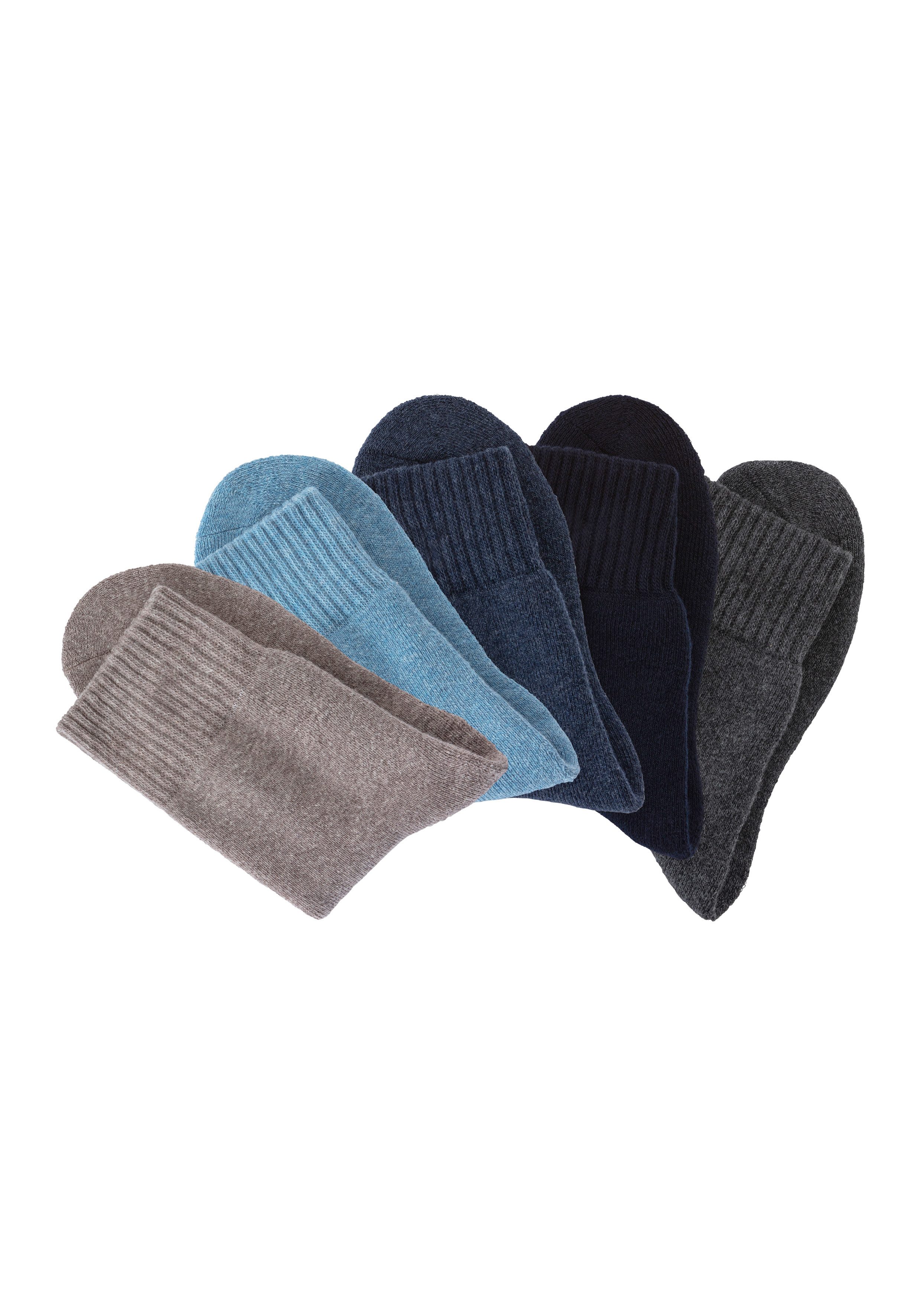 Lavana Basicsocken (Packung, 5-Paar) Thermosocken mit Vollfrottee