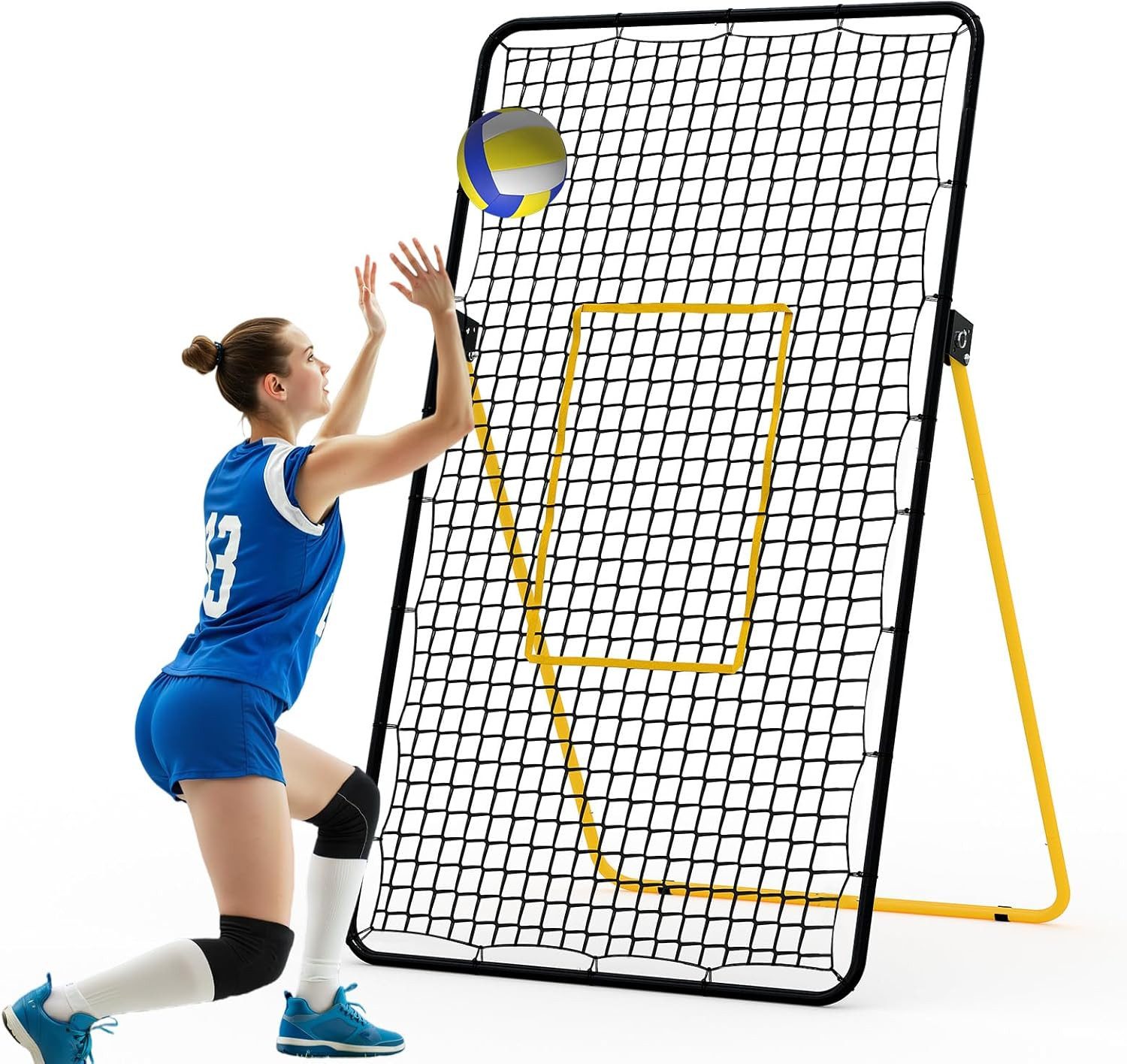 GarveeMore Volleyballnetz,178x101 cm Verstellbares Volleyball Rebounder Netz