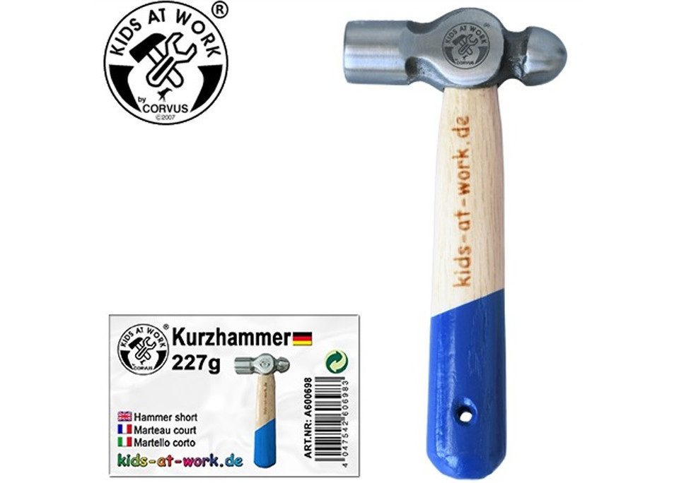 Corvus CORVUS A600698 - Kids at work: Hammer (227g) mit kurzem Stiel (13cm... Konstruktions-Spielset