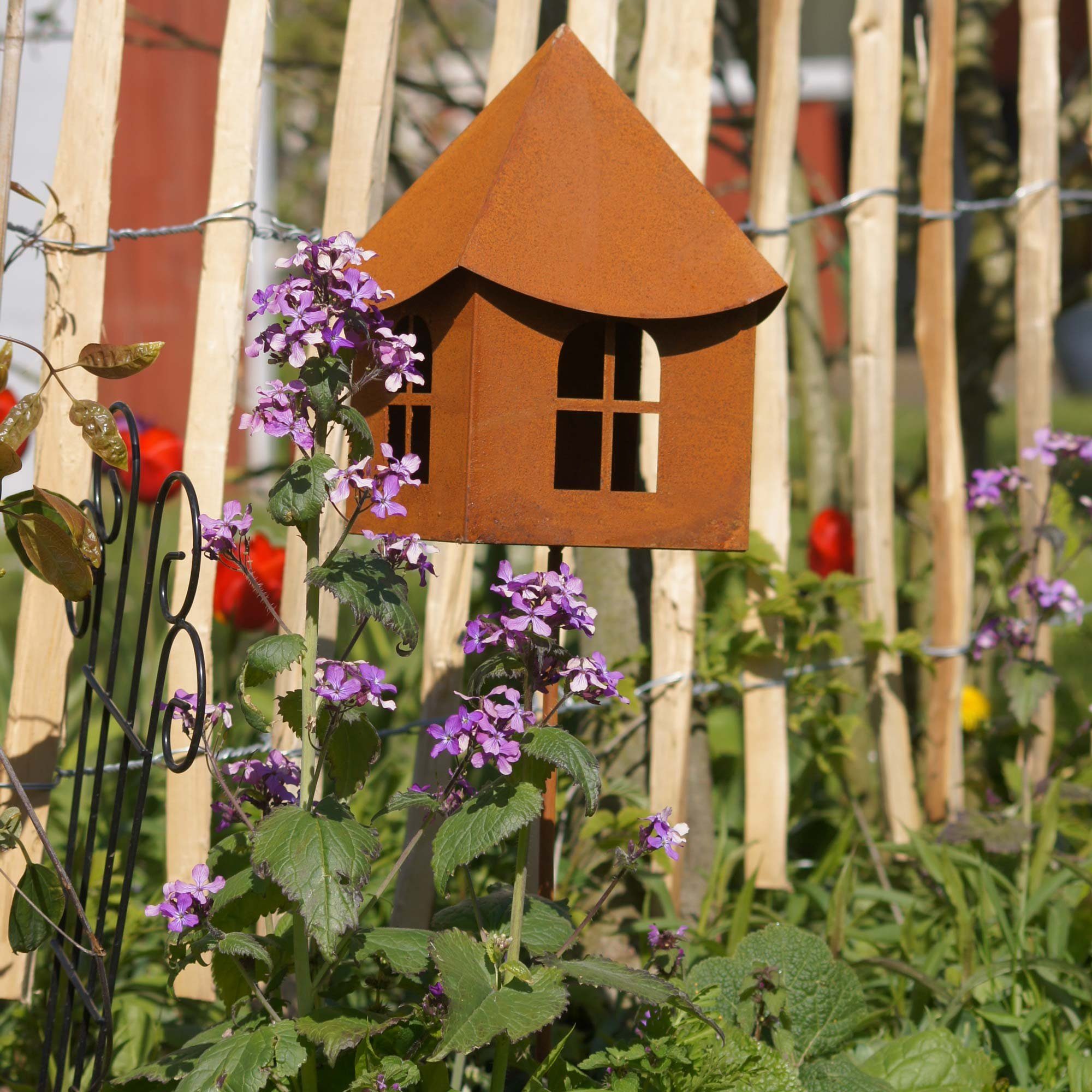 UNUS GARDEN Gartenstecker Roststecker Beetstecker Haus günstig online kaufen