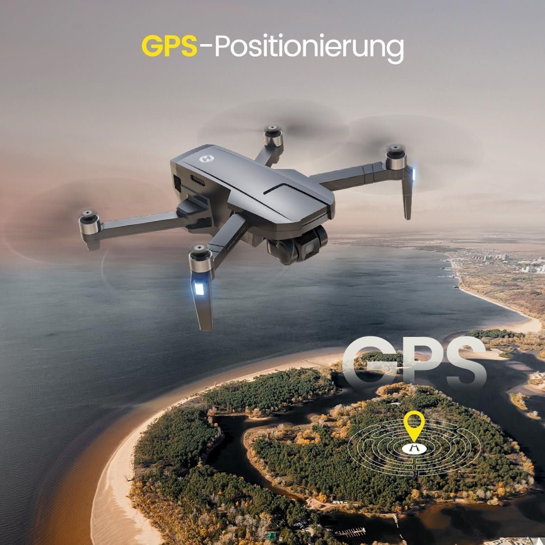 Reichweite (4K/30FPS, Übertragung Flugzeit 1080P/60FPS, mit EIS Anfänger Axis 3 Gimbal große mit 5G Drohne Erwachsene) für 3840*2160P@30fps, STONE Kamera, 3KM Motor Bürstenloser Drohne HOLY HS720R GPS