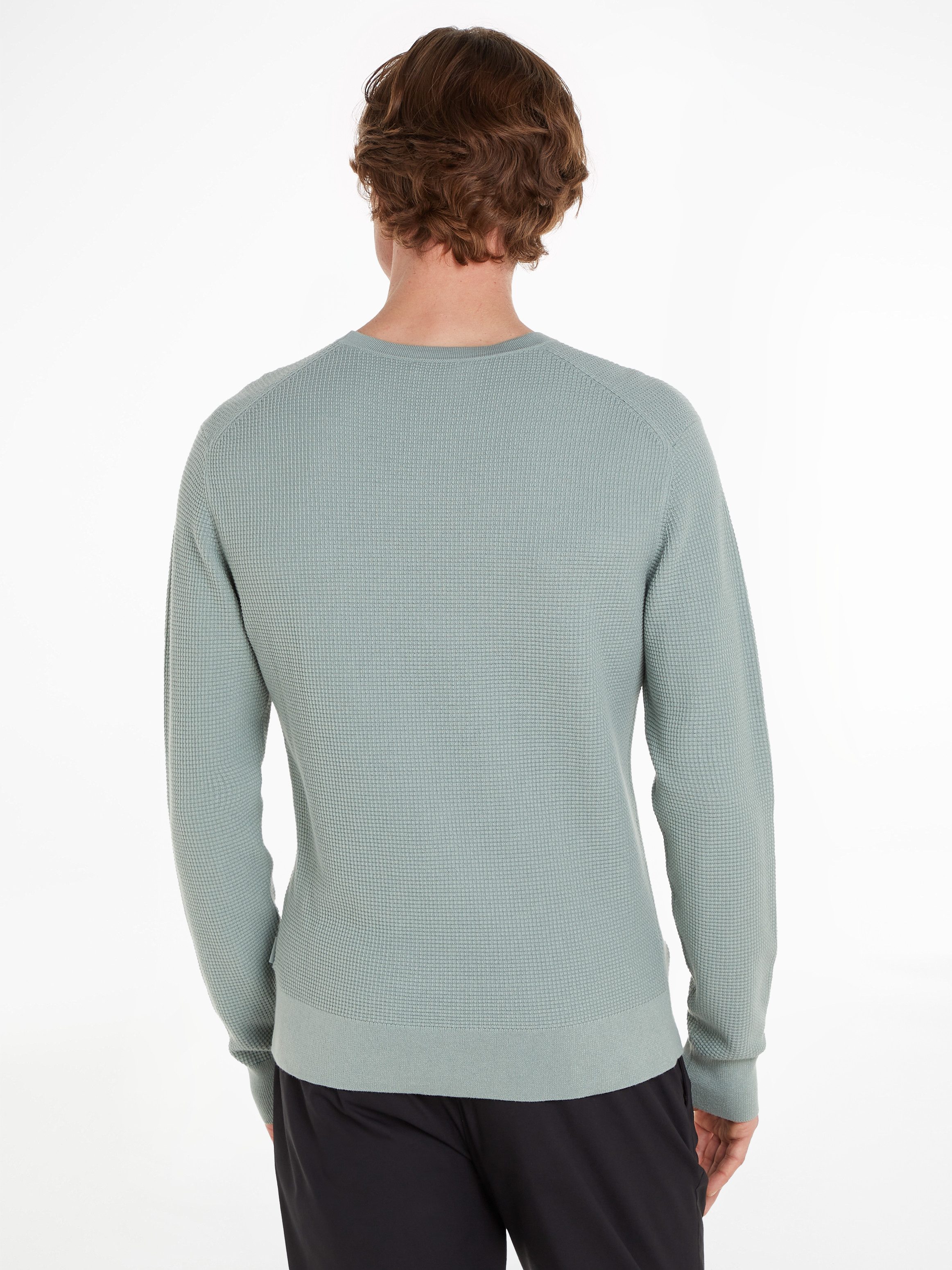 Calvin Klein Rundhalspullover WAFFLE STRUCTURE SWEATER günstig online kaufen