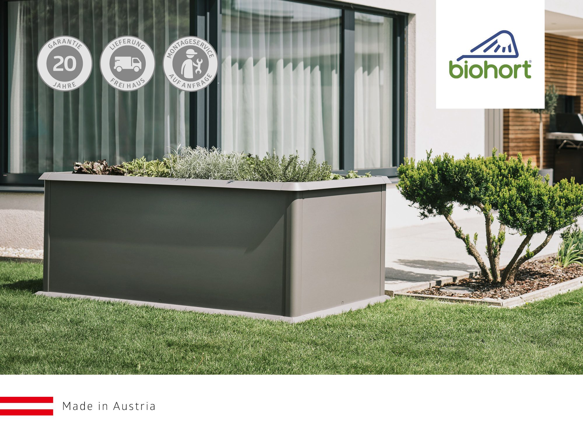 Biohort Gerätehaus-Fundamentrahmen SMARTBASE PLUS für Gerätehaus Europa 4/ Neo 2B, BxT: 222x222 cm, 222x 222x 65 cm