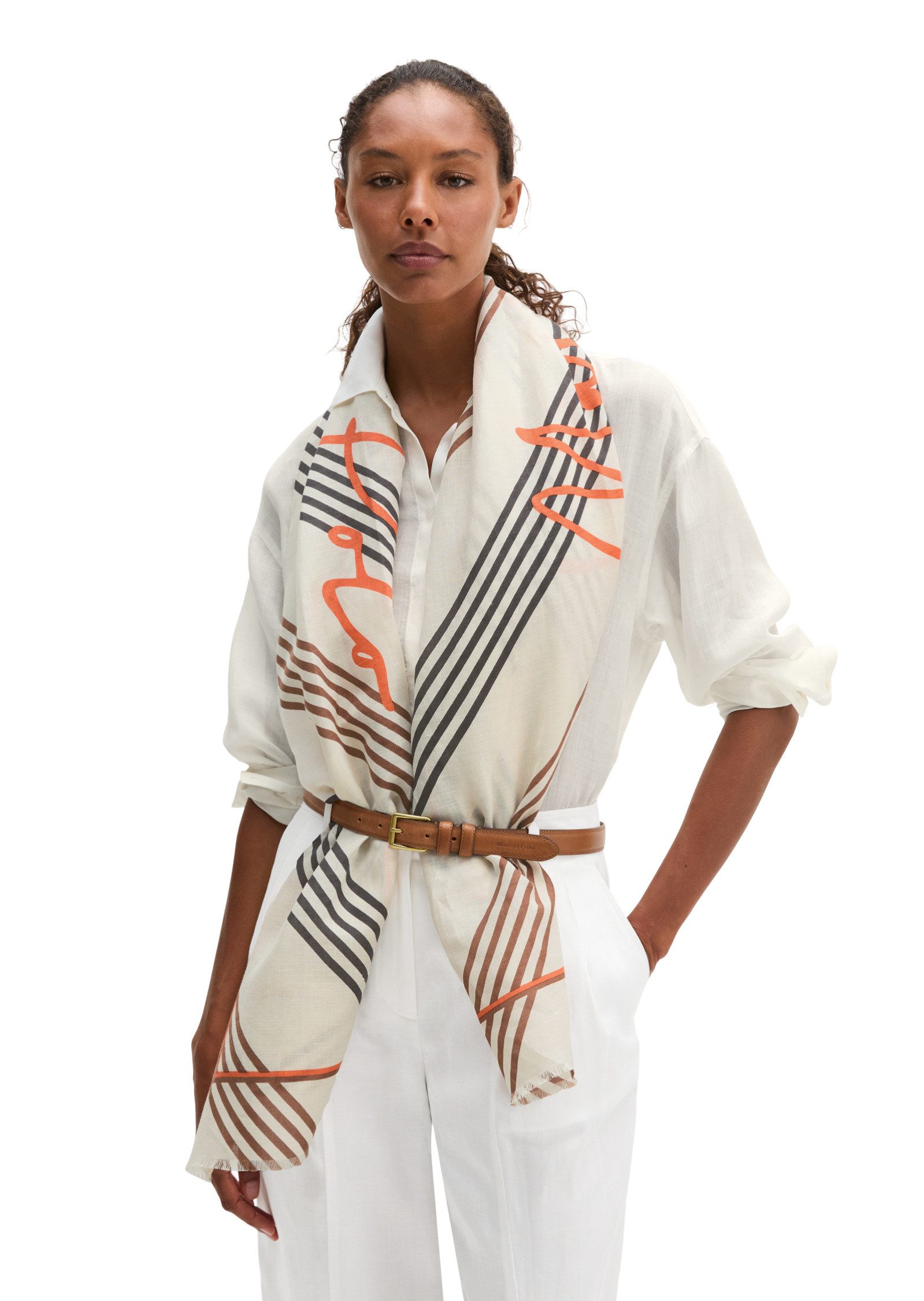 Marc O'Polo Schal aus Leinen-Organic-Cotton-Mix