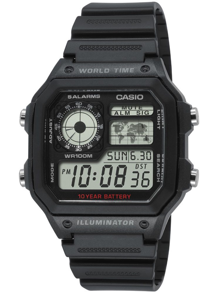 Quarzuhr CASIO AE-1200WH-1AVEF Collection 10ATM Herrenuhr 42mm CASIO AE-1200WH-1AVEF Collection 10ATM Herrenuhr 42mm