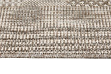 Teppich Montana, Andiamo, rechteckig, Höhe: 6 mm, Flachgewebe, Uni Farben, mit Bordüre, In- und Outdoor geeignet