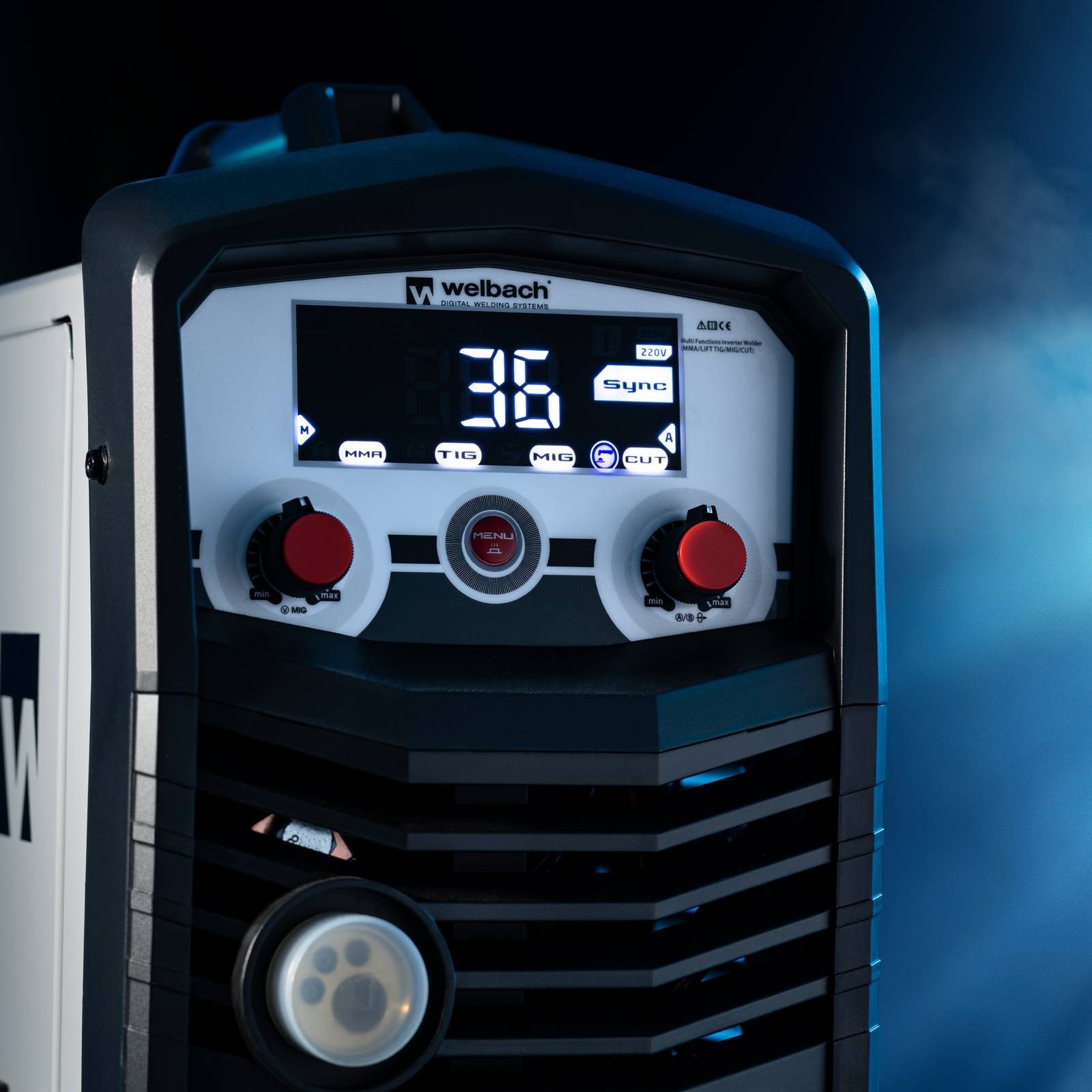 Welbach Elektroschweißgerät Kombi-Schweißgerät MIG/MAG WIG Liftarc MMA 200A CUT 50A IGBT Hot Start
