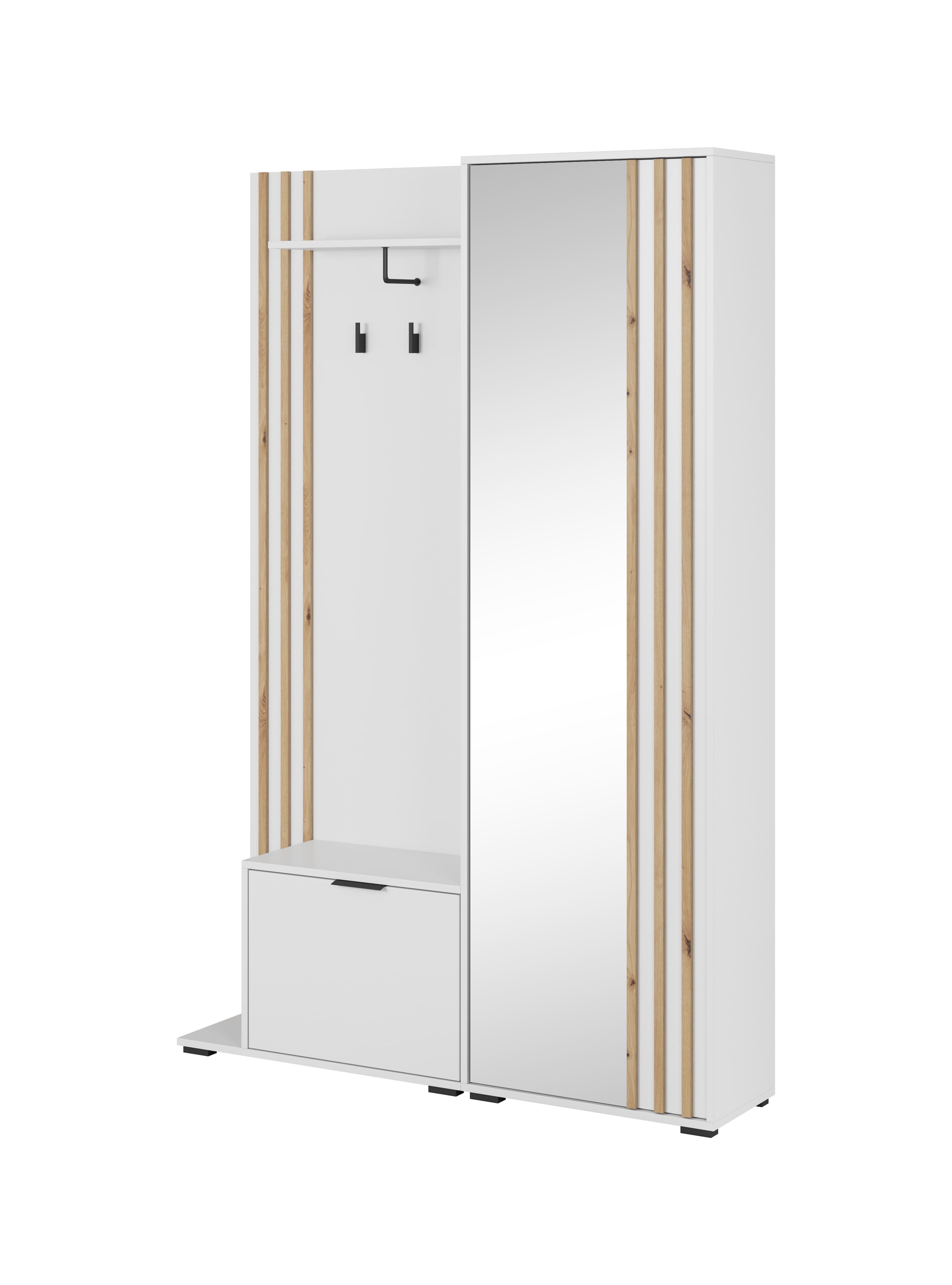 MOEBLO Kompaktgarderobe JOHN (Dielenschrank Wandschrank Regal günstig online kaufen