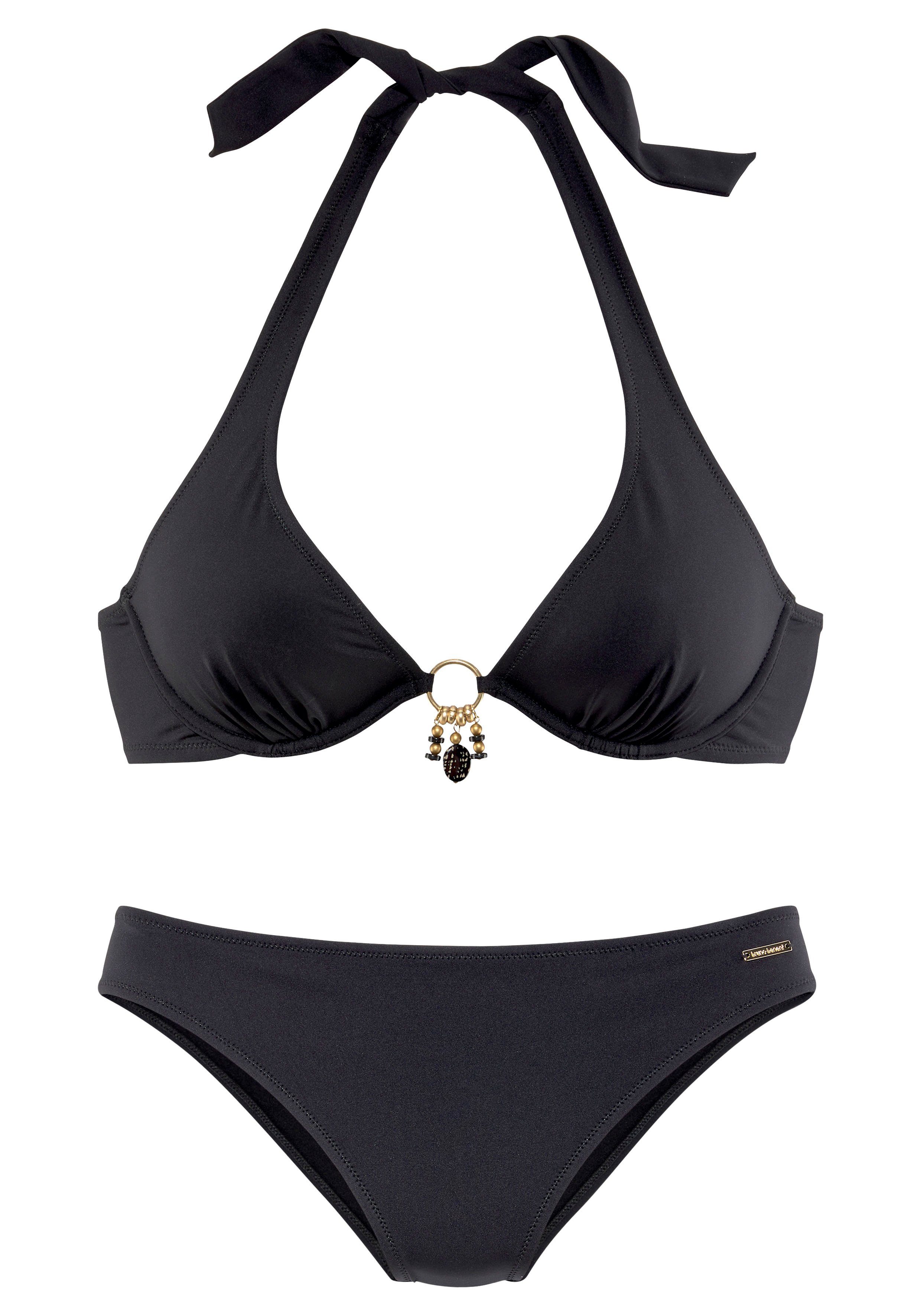 Bruno Banani Bügel-Bikini mit gold-schwarzenen Accessories günstig online kaufen