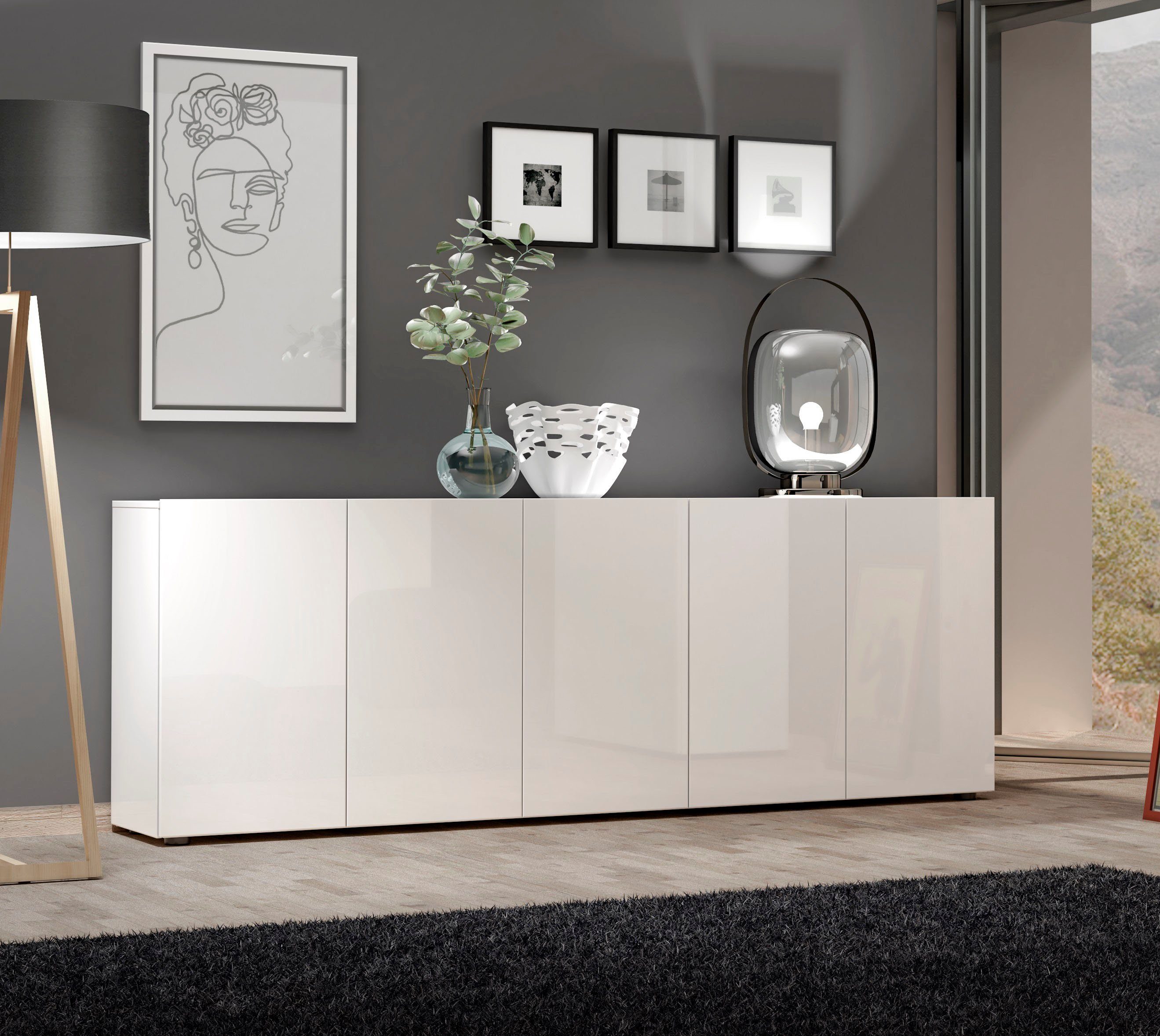 INOSIGN Sideboard Mister, Kommode, komplett Hochglanz günstig online kaufen