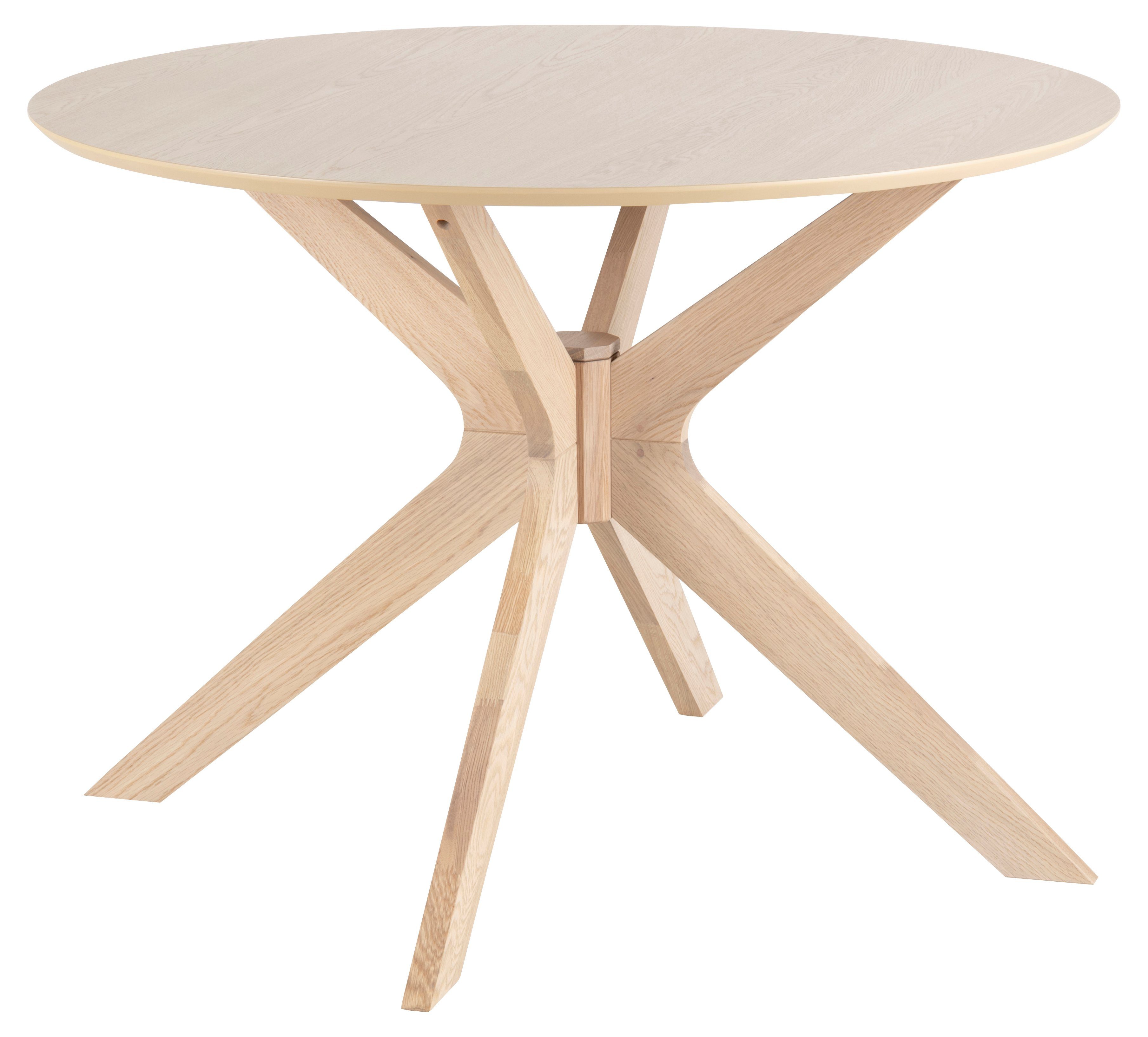 ebuy24 Esstisch Duffy Esstisch Ø105 cm Eiche Furnier, massive Eich (1-St)
