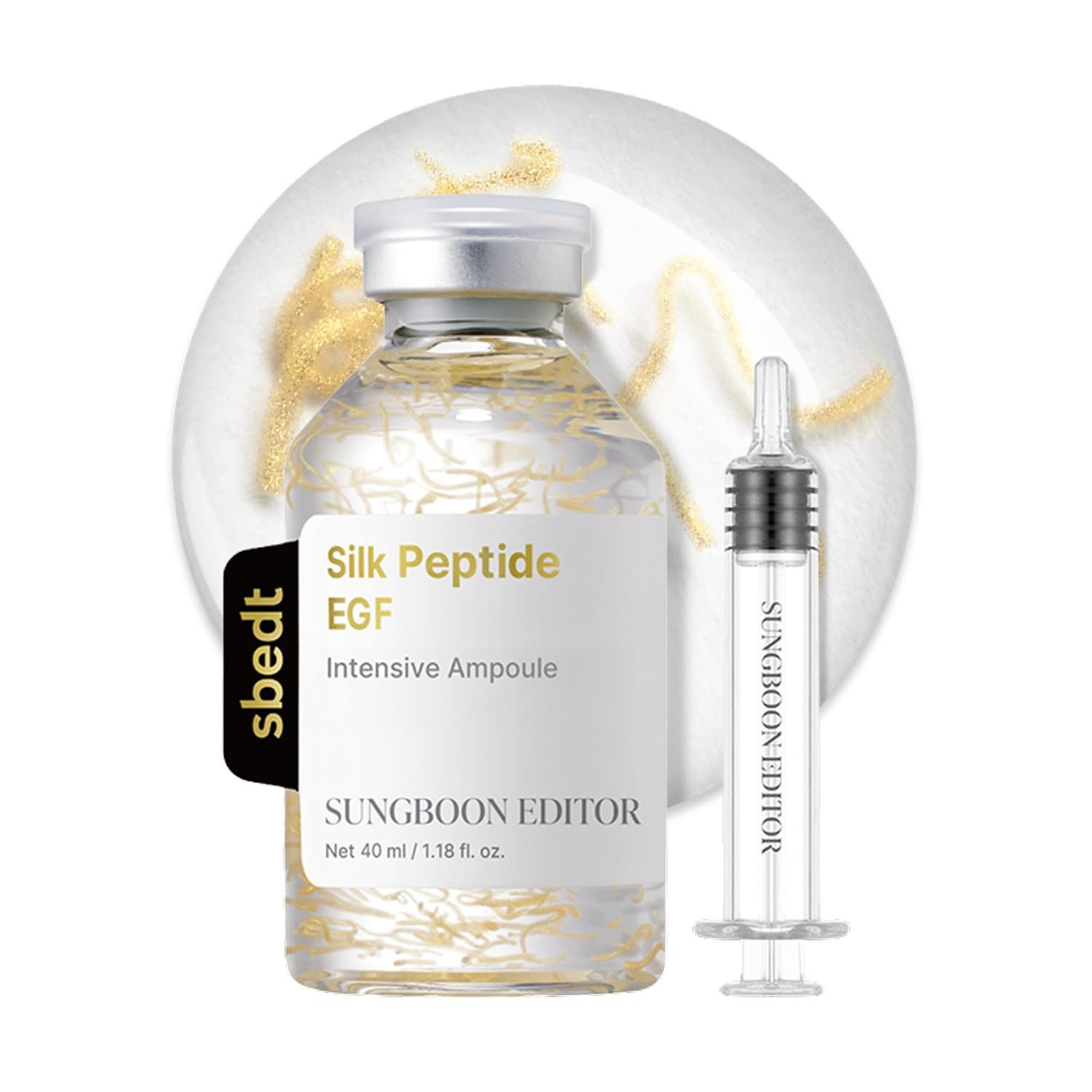 Sungboon Editor Gesichtsserum Deep Collagen Silk Peptide EGF Intensive Ampoule 40ml – Koreanisches Serum mit 30 Peptiden, Hyaluron, Collagen & Gold-Komplex, für alle Hauttypen