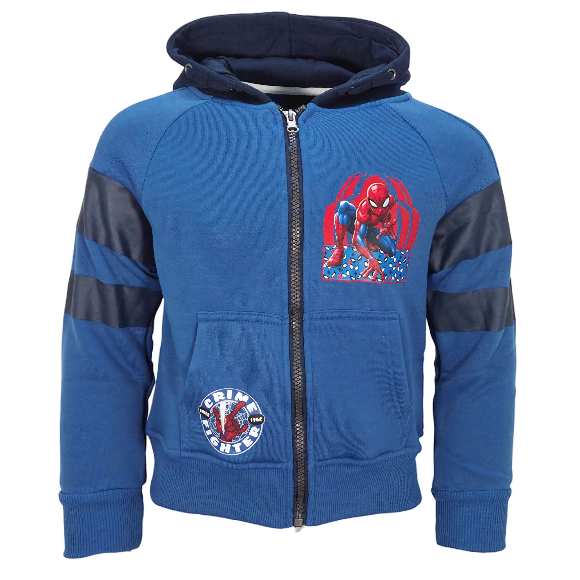 MARVEL Kapuzenpullover Marvel Spiderman Kinder Jungen Hoodie Jacke Kapuzenpullover Gr. 92 bis 128