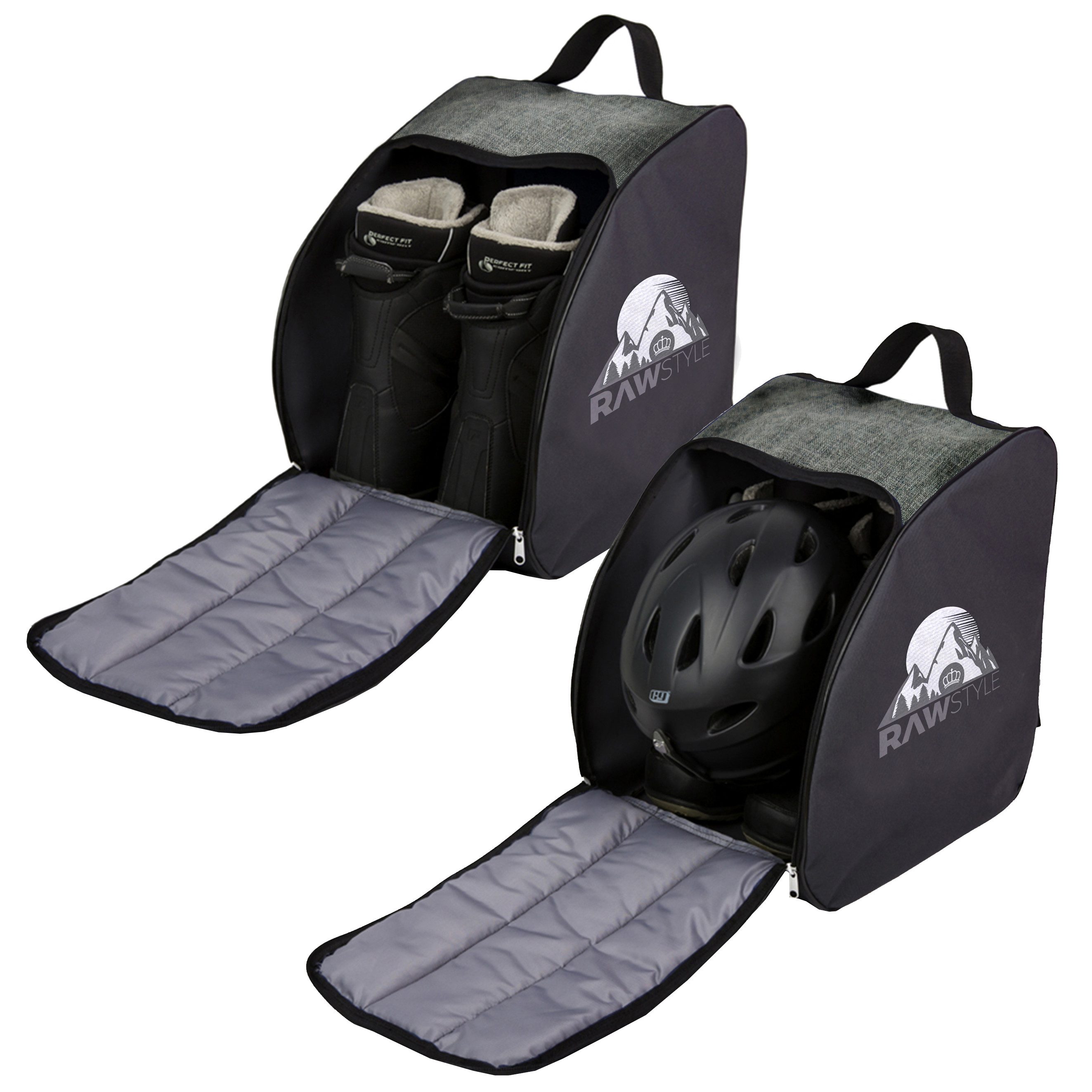 BambiniWelt by Rafael K. Skitasche Skitasche Ski-Schuh-Tasche KOMBI SET 160cm oder 180cm wasserdicht Mod3 (Skitasche und Skischuhtasche), wasserdichtes, starkes Cordura-Gewebe