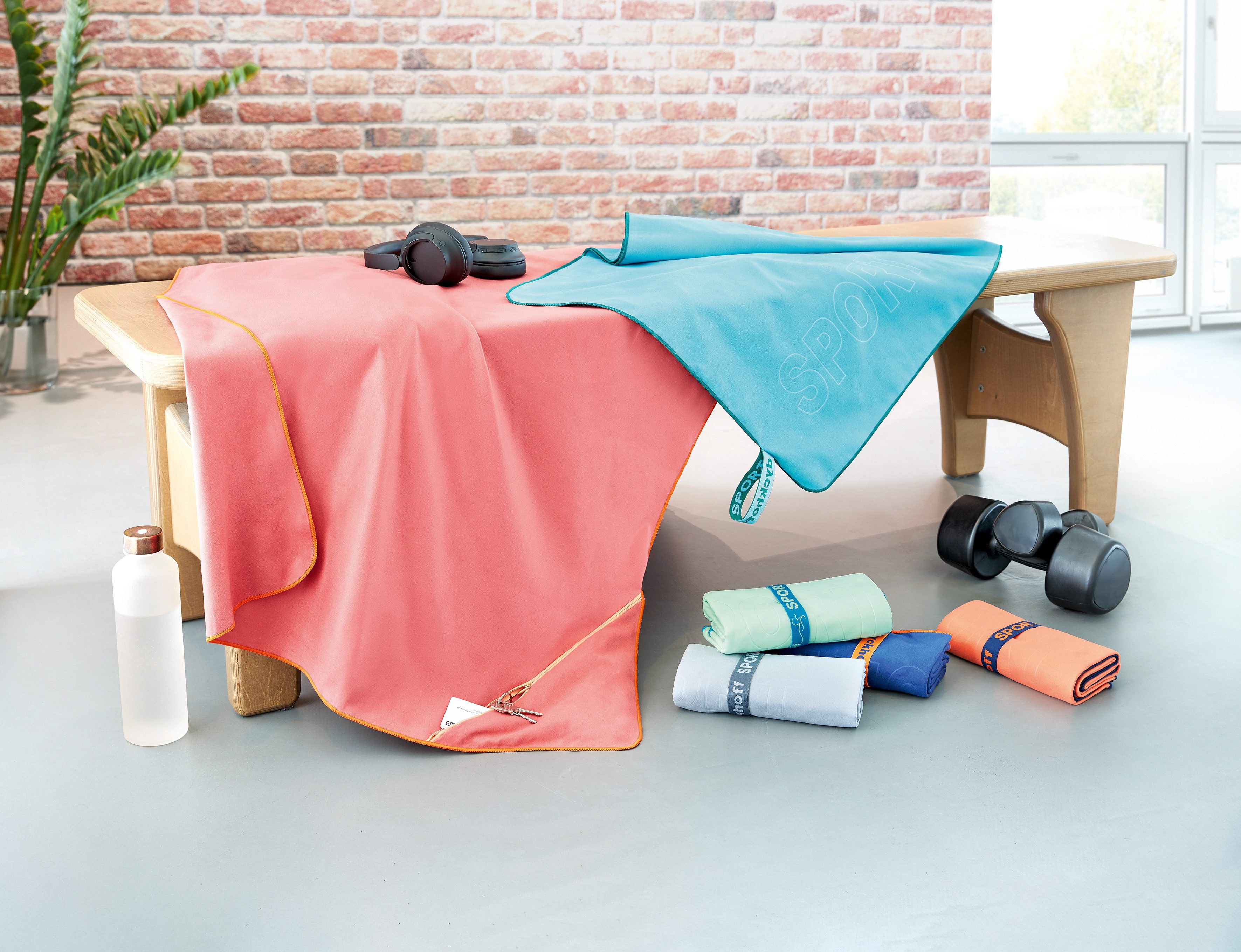 Dyckhoff Sporthandtuch Mikrofaser Sporttuch, Microfaser (2-St), auch als 2er Set erhätlich