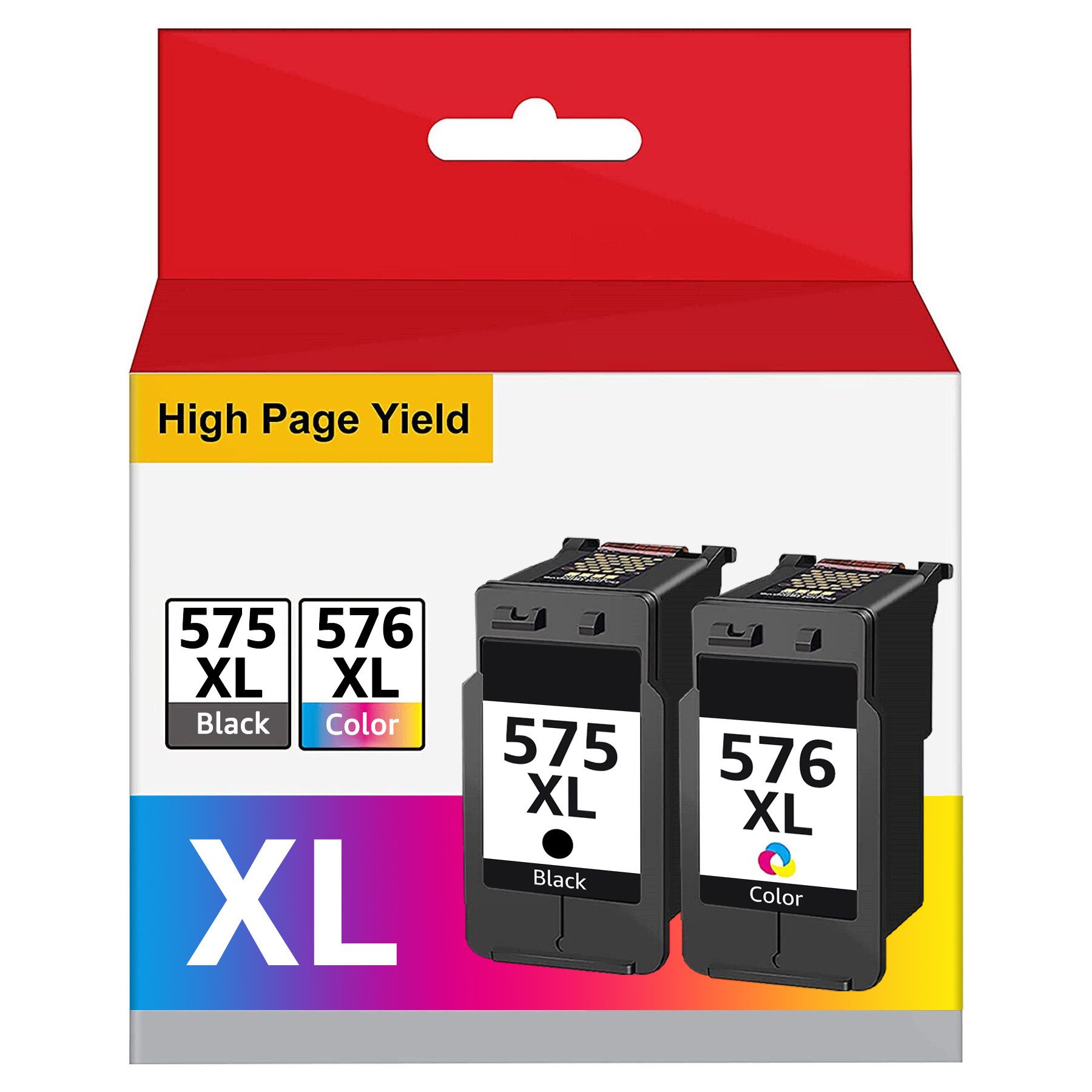 Toner Kingdom Patronen für Canon PG575 CL576 XL Pixma TS3752i 3751i 3750i 3551i Tintenpatrone (Set, 500-tlg)