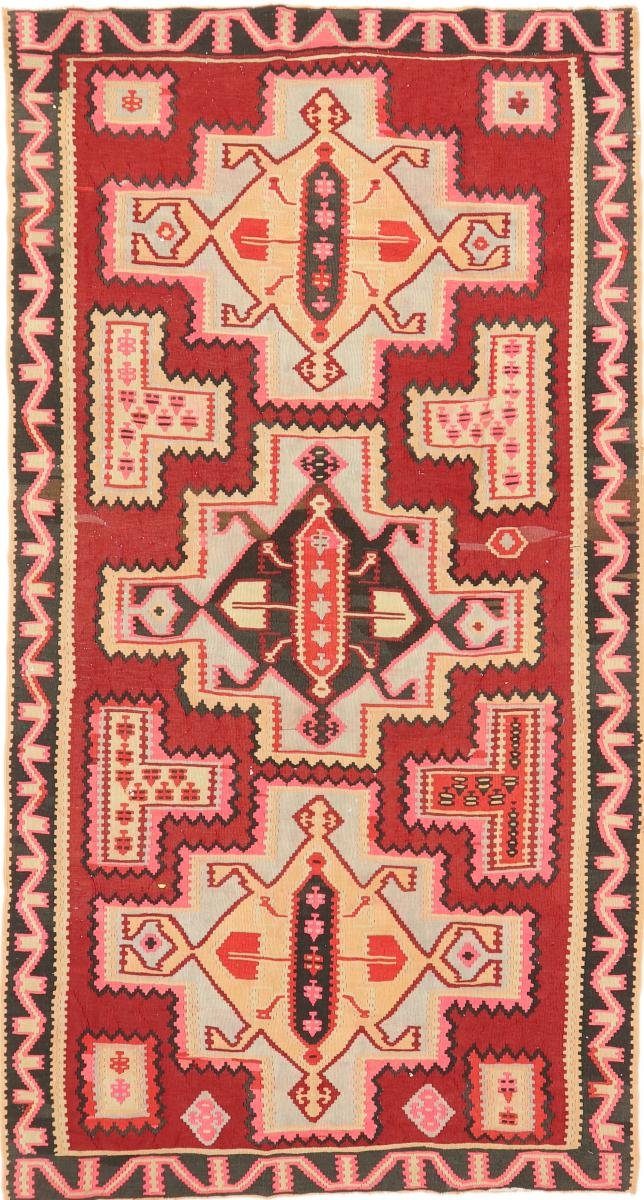 Orientteppich Kelim Fars Azerbaijan Antik 155x293 Handgewebter Orientteppich, Nain Trading, rechteckig, Höhe: 4 mm