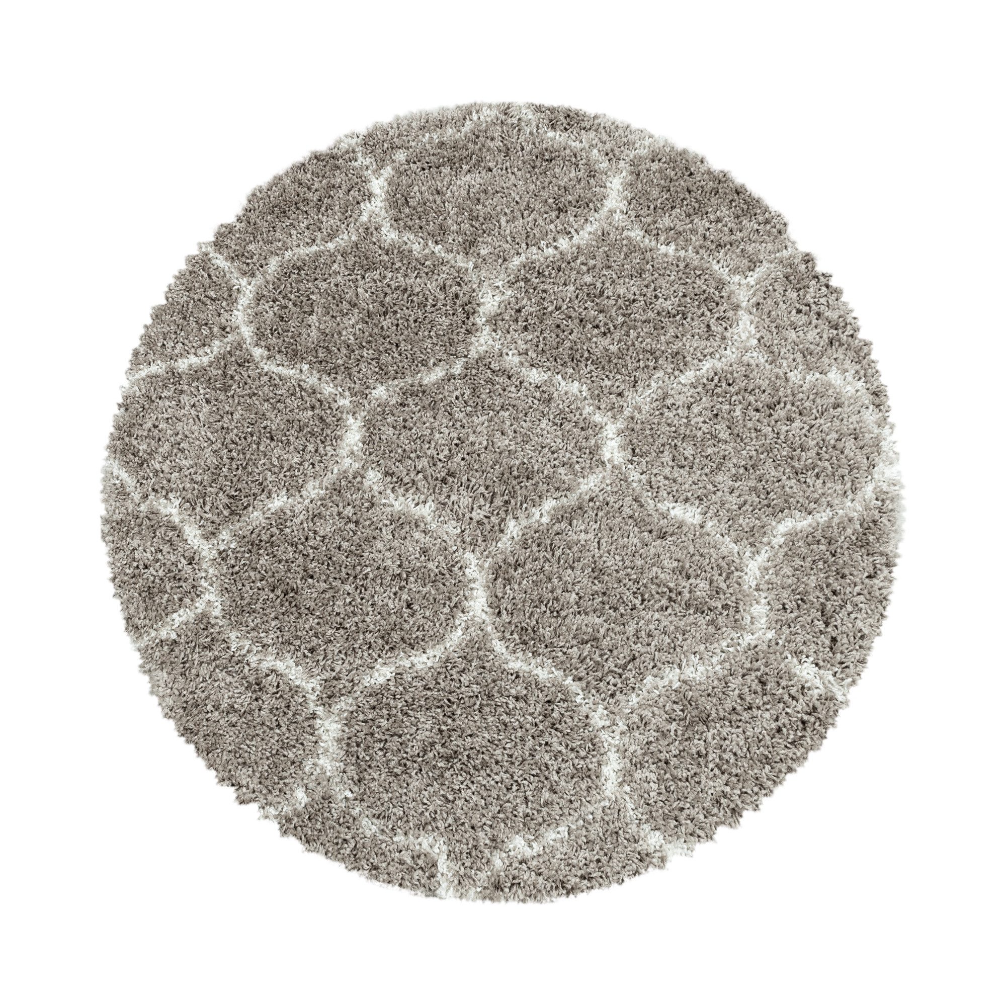 Carpettex Hochflor-Teppich Skandinavisches Design, Rund, Höhe: günstig online kaufen