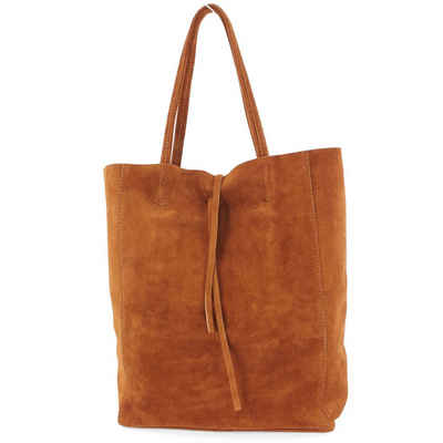 modamoda de Schultertasche T163v3, Echtleder Handmade in Italy