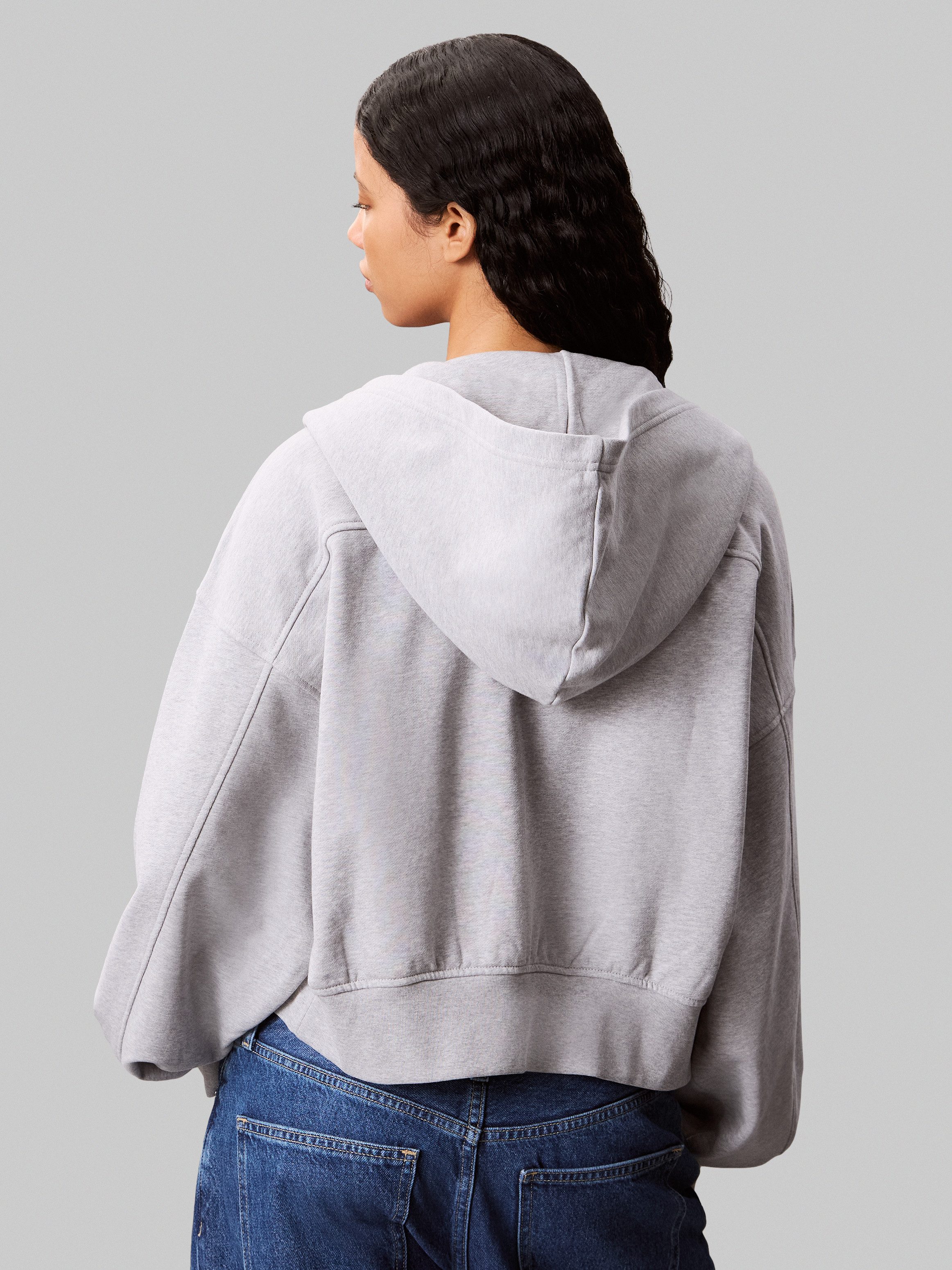 Calvin Klein Jeans Sweatjacke Oversized Fit, mit Kapuze, reine Baumwolle