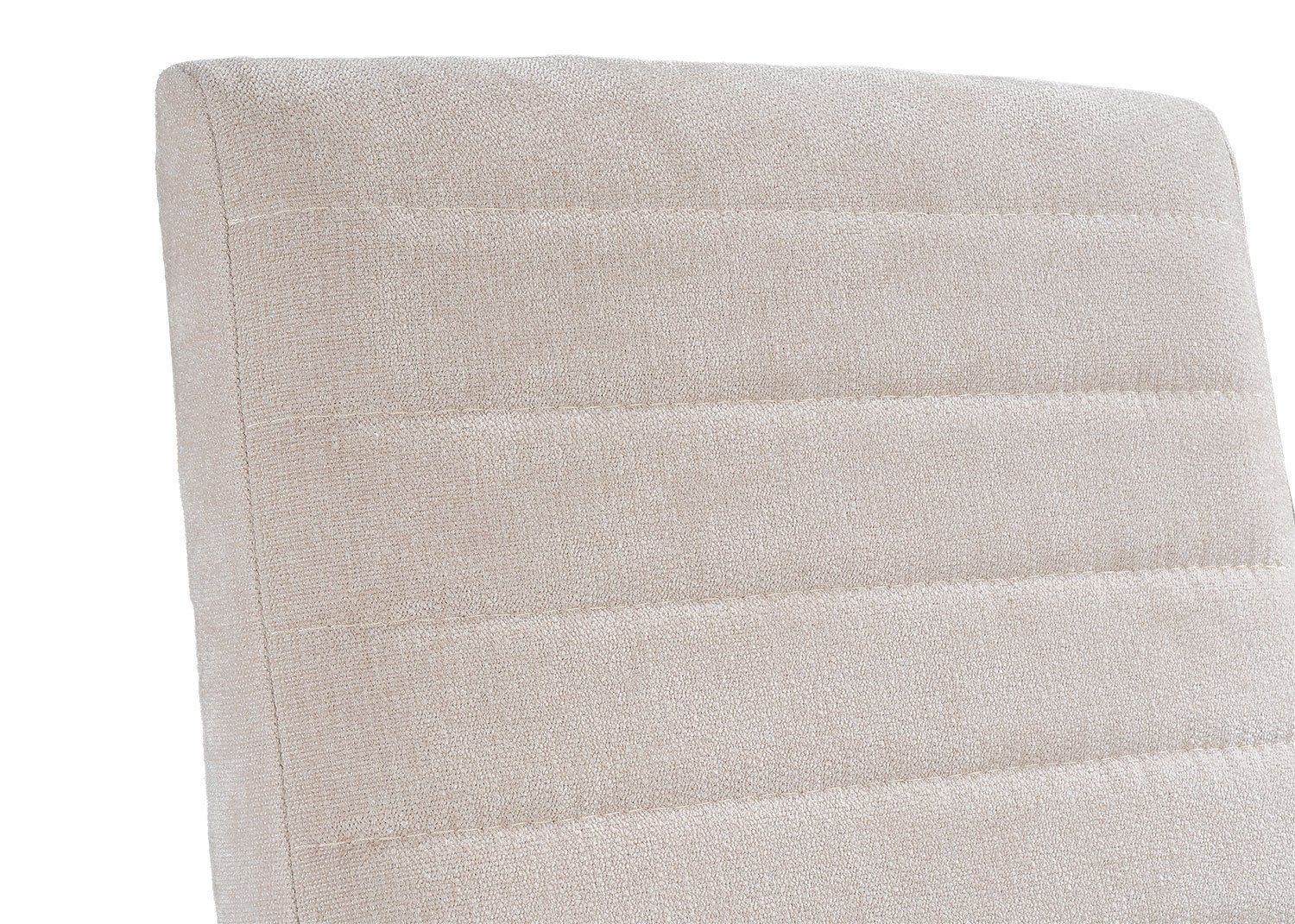 Home4You Freischwinger Schwingstuhl, Beige, Webstoff, Metallgestell, mit Quersteppung