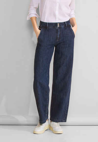 STREET ONE High-waist-Jeans mit 2-Knopf-Verschluss