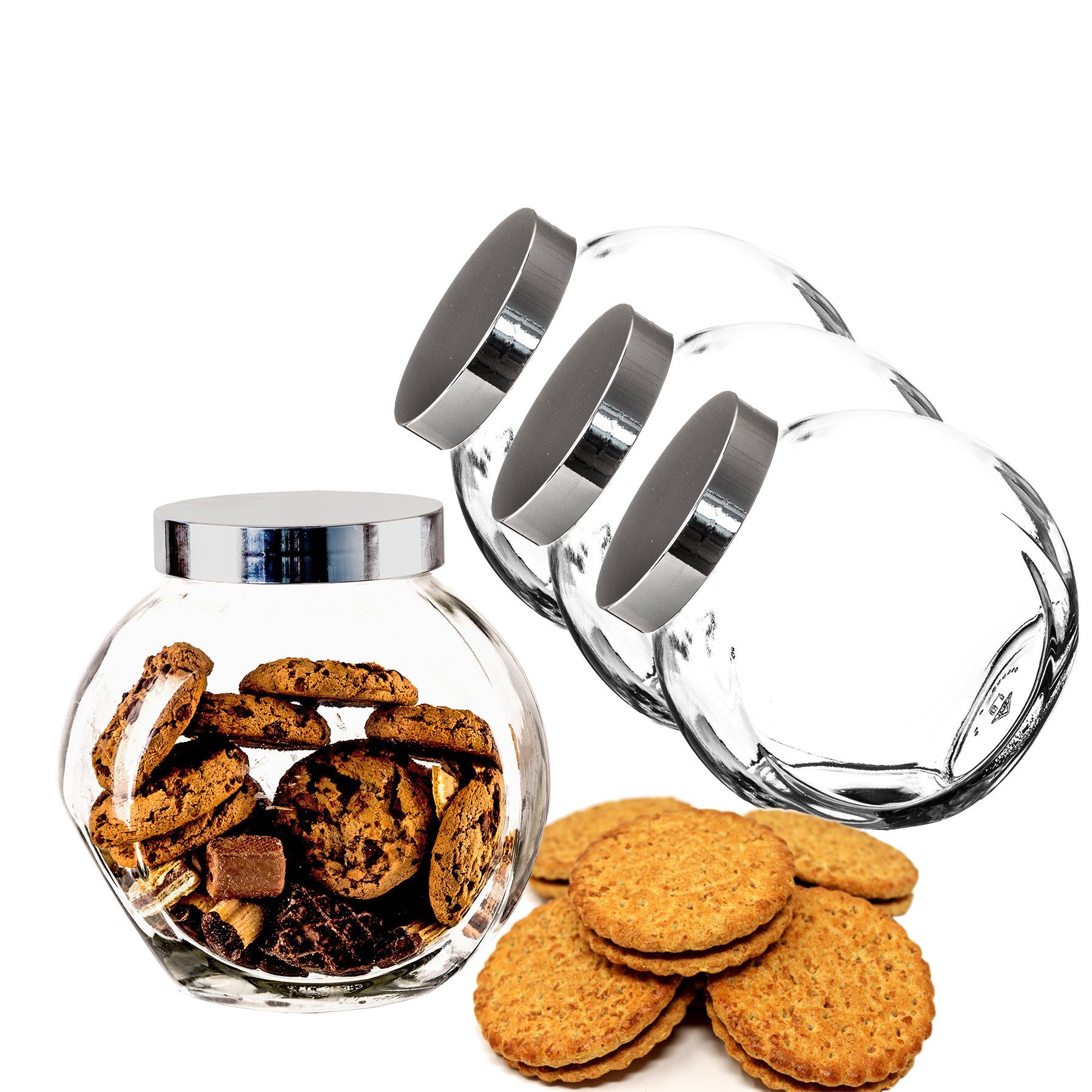 BigDean Einmachglas 3x 2L Bonbonglas